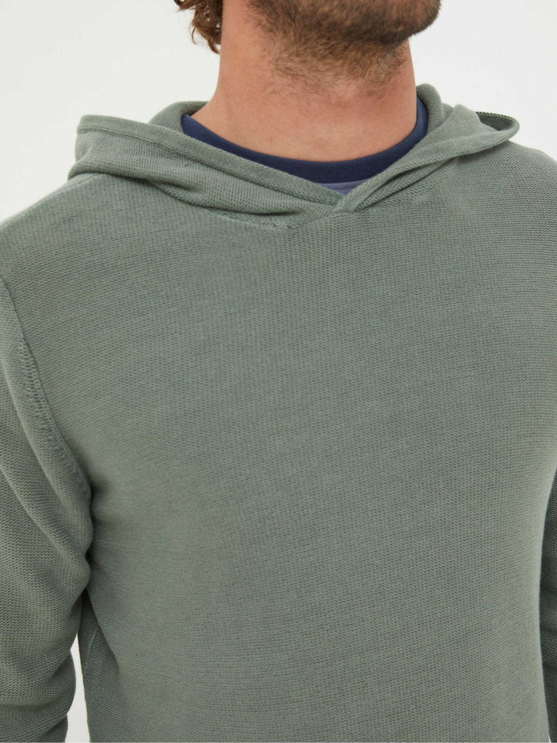 Berwick Green Washed Knitted Hoodie - Image 4 of 5