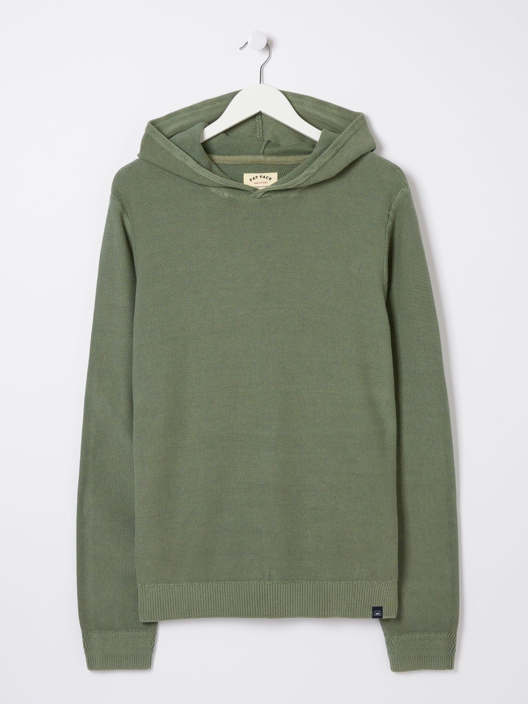 Berwick Green Washed Knitted Hoodie - Image 5 of 5