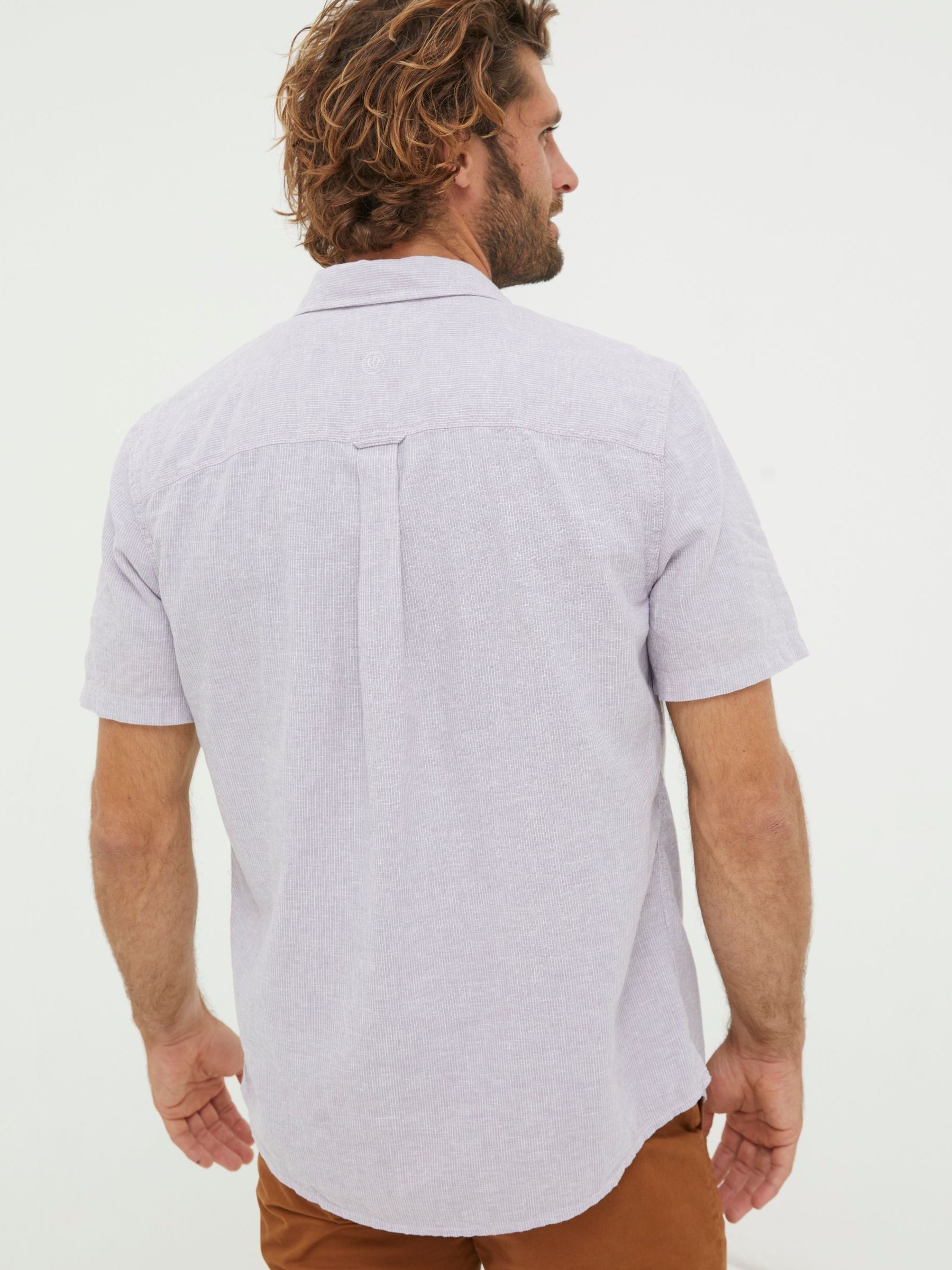 Bugle Purple Micro Stripe Shirt - Image 2 of 5 Bugle Purple Micro Stripe Shirt - Image 2 of 5