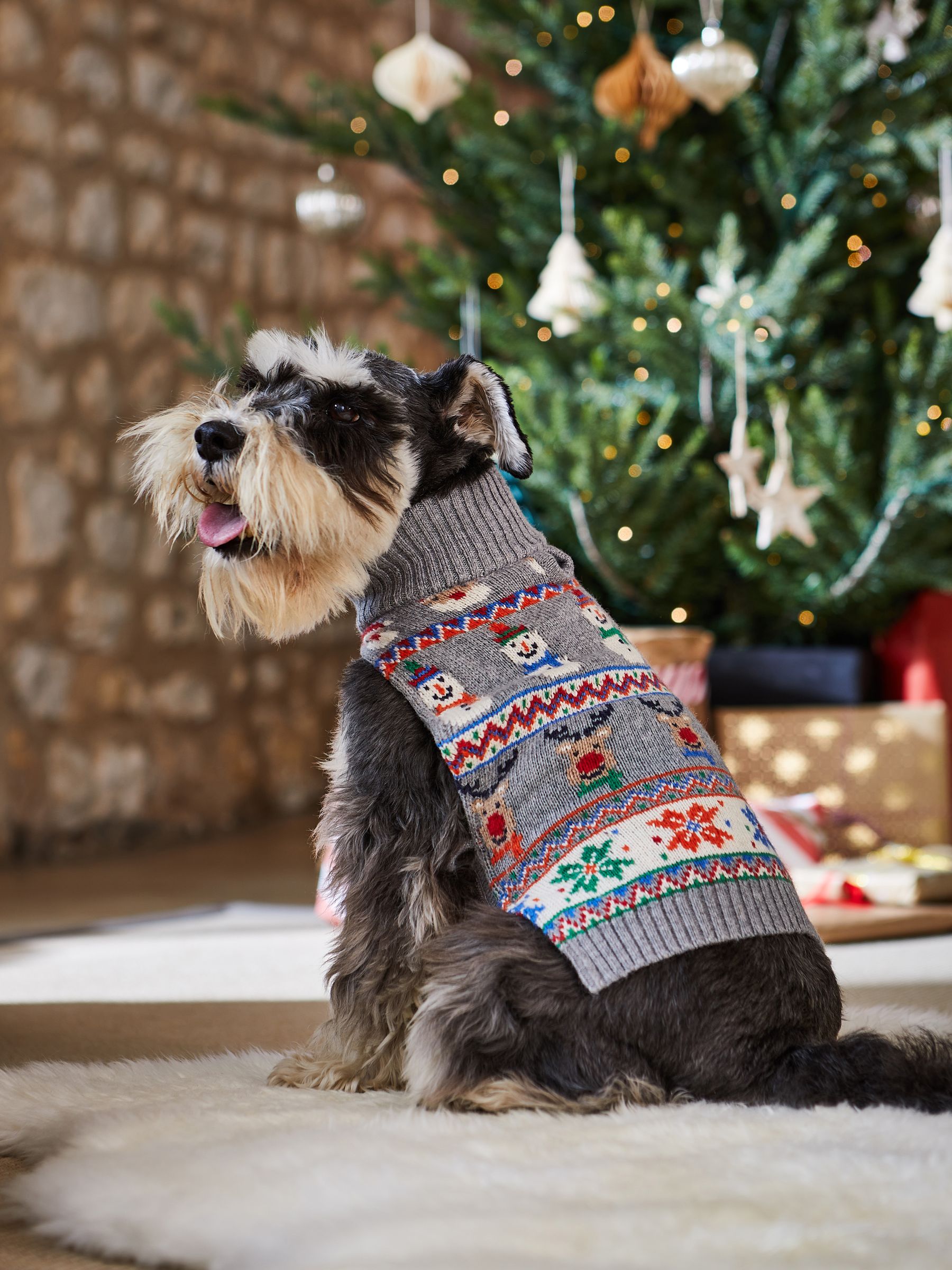Grey Christmas Fair Isle Pets Jumper - Image 2 of 2