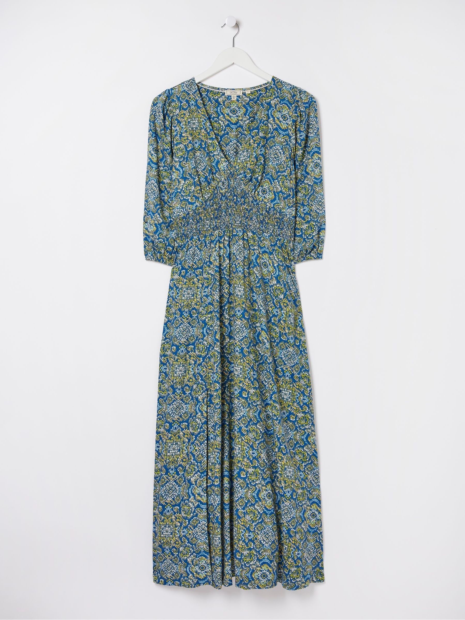 Blue Rene Aztec Texture Midi Dress - Image 7 of 7