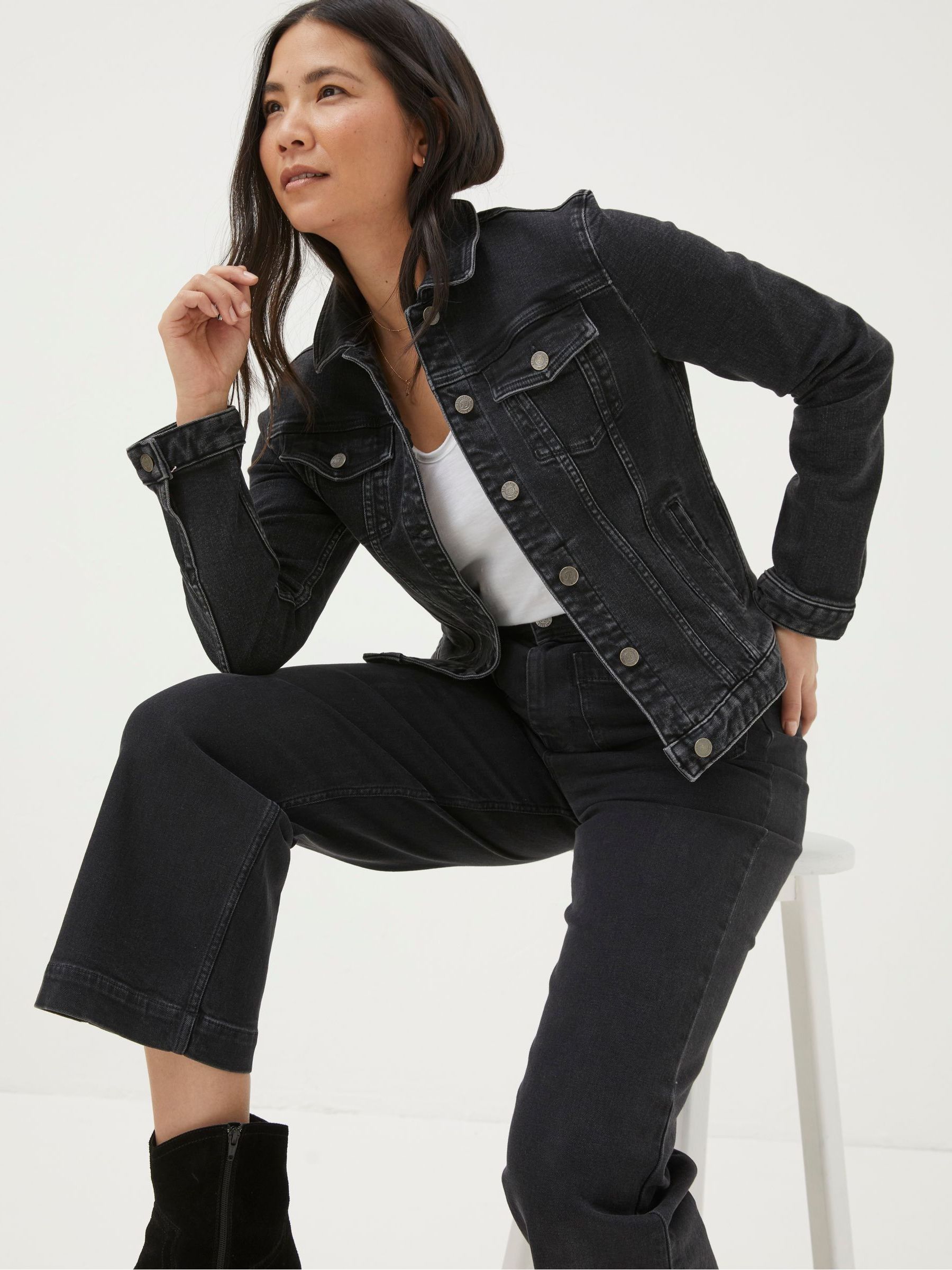 Tasha Black Denim Jacket - Image 4 of 6