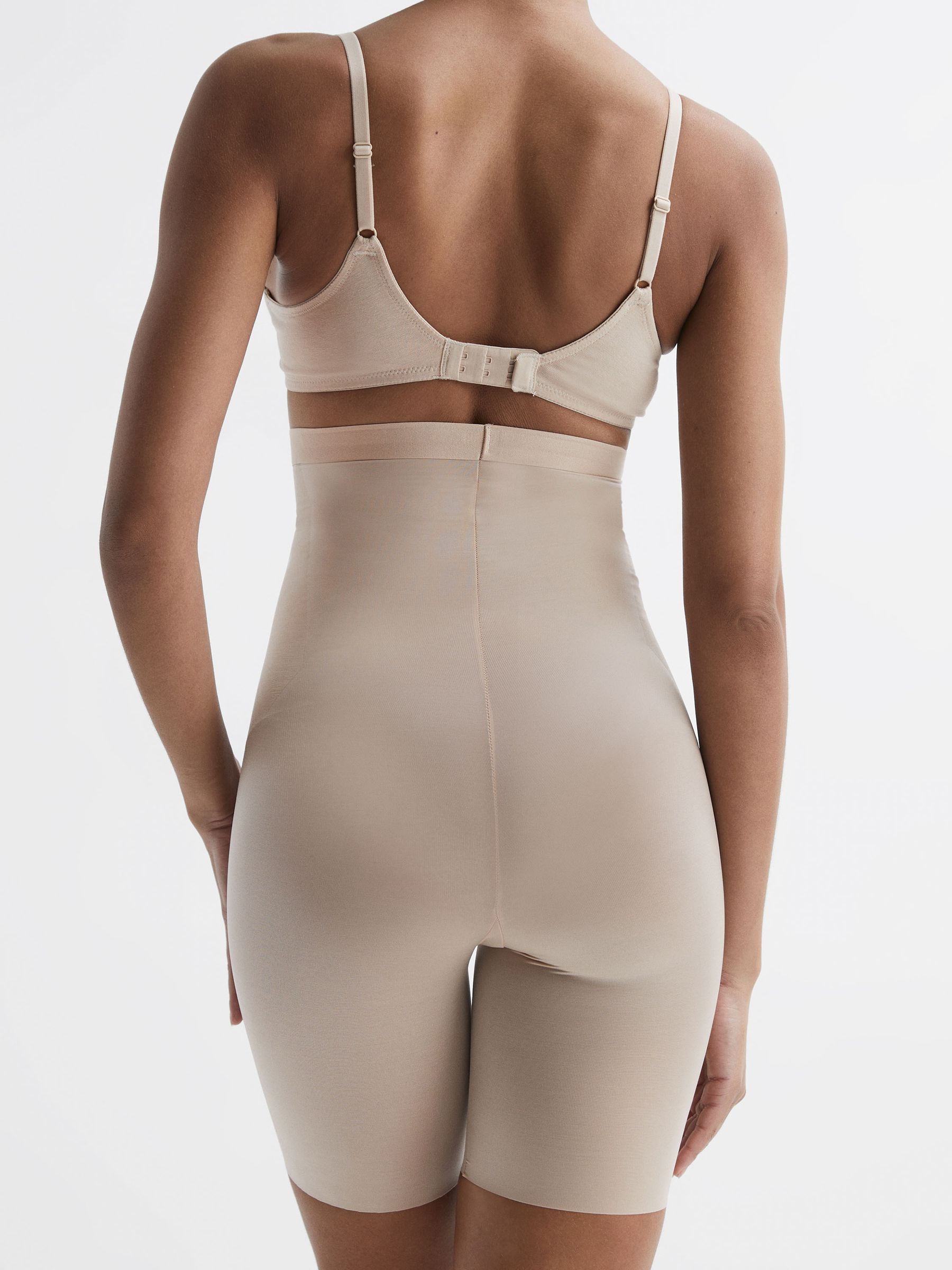 Spanx Shapewear Firming High-Waisted Mid-Thigh Shorts in Champagne - Image 4 of 4