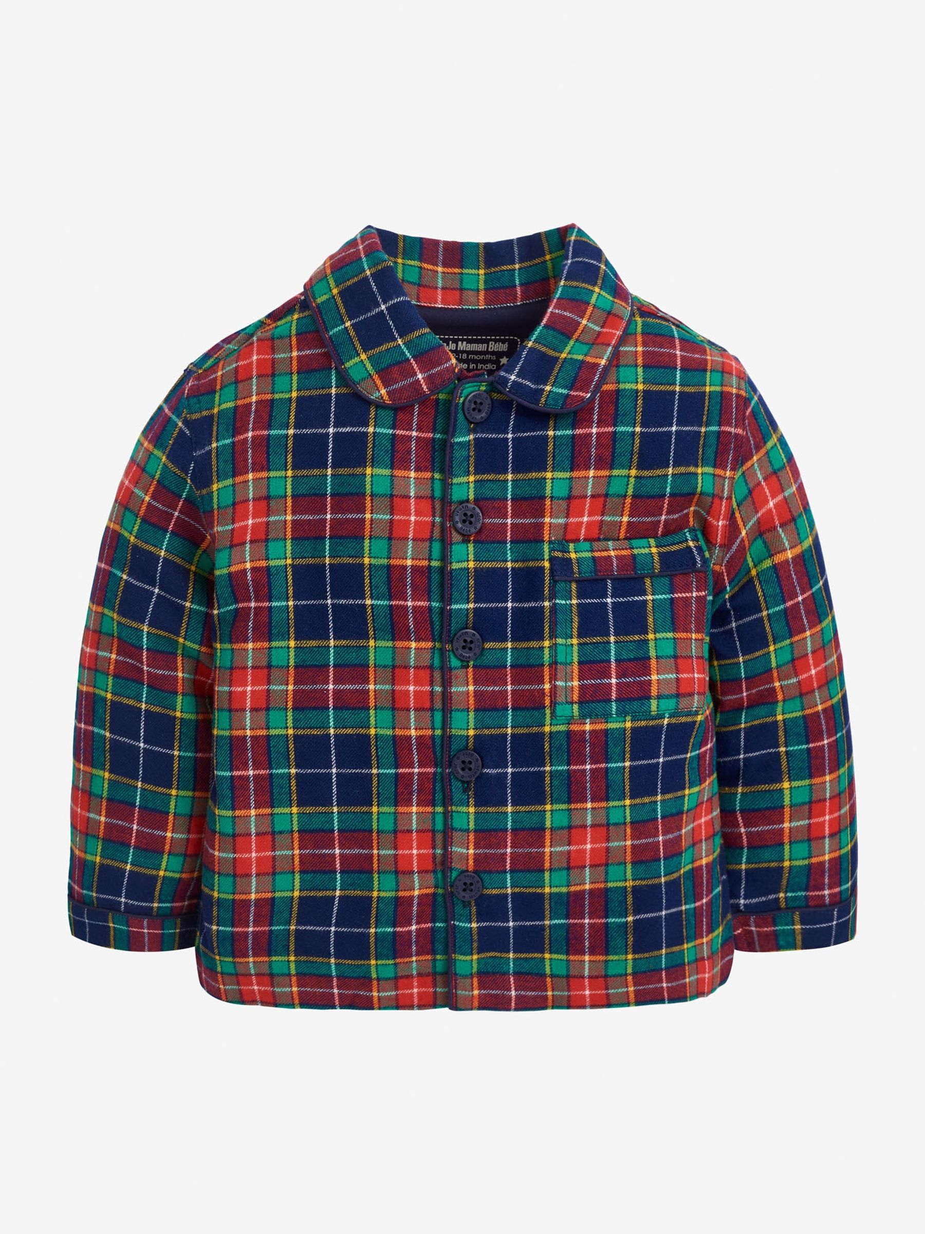 Kids' Classic Check Pyjamas in Navy - Image 3 of 4