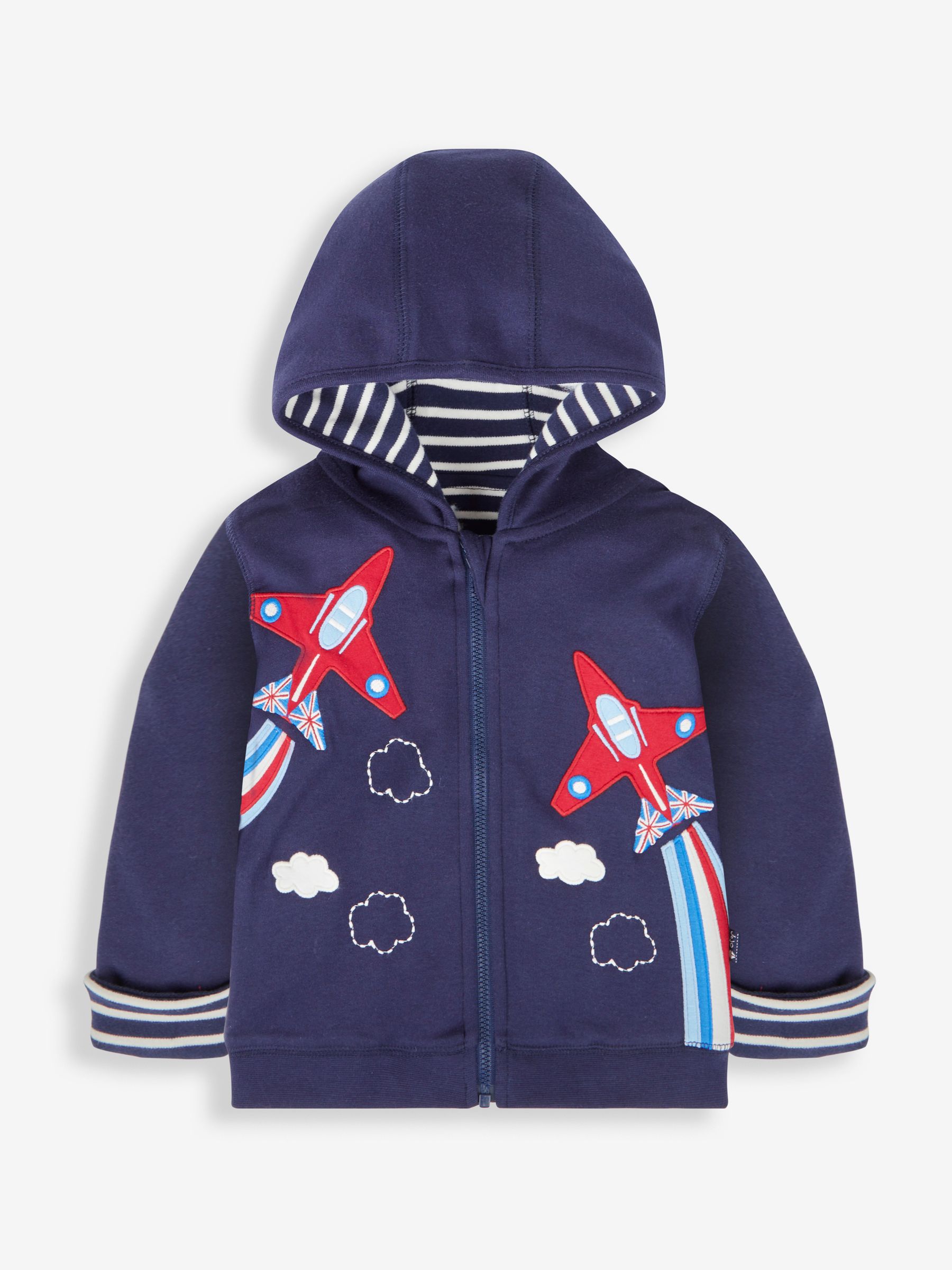 Navy Blue Red Arrows Appliqué Reversible Hoodie - Image 2 of 7
