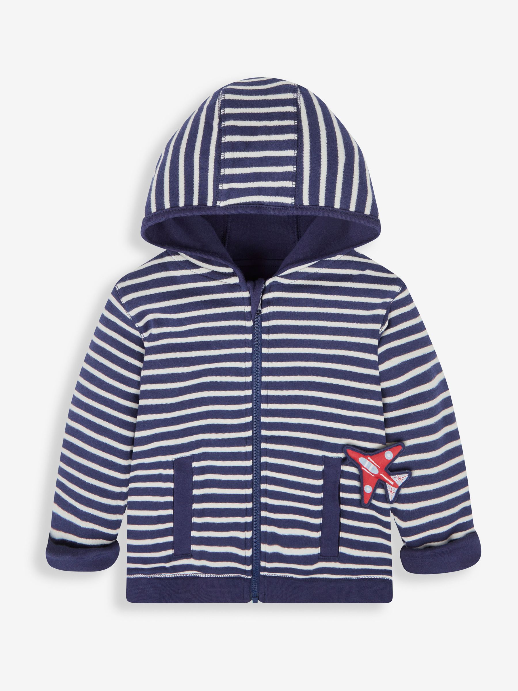 Navy Blue Red Arrows Appliqué Reversible Hoodie - Image 3 of 7