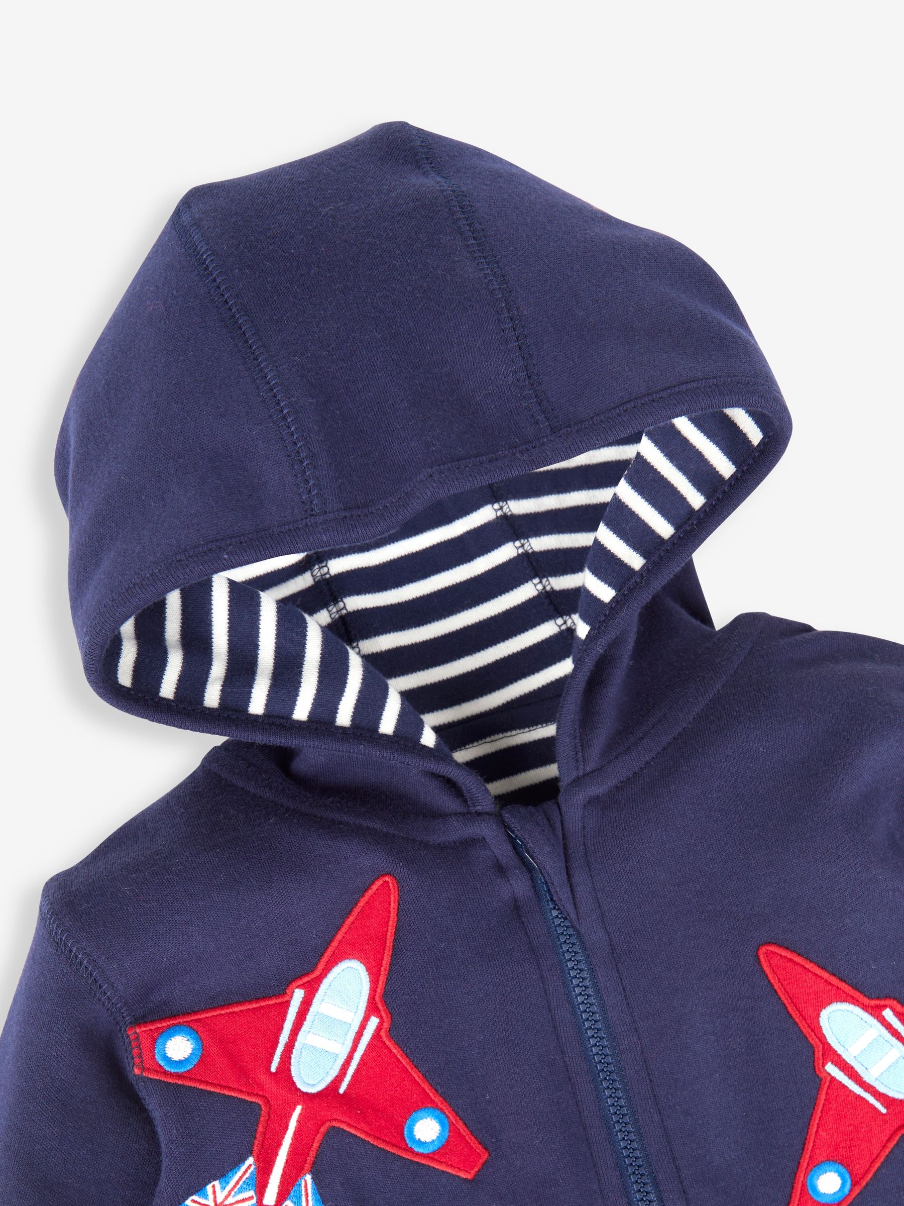 Navy Blue Red Arrows Appliqué Reversible Hoodie - Image 4 of 7