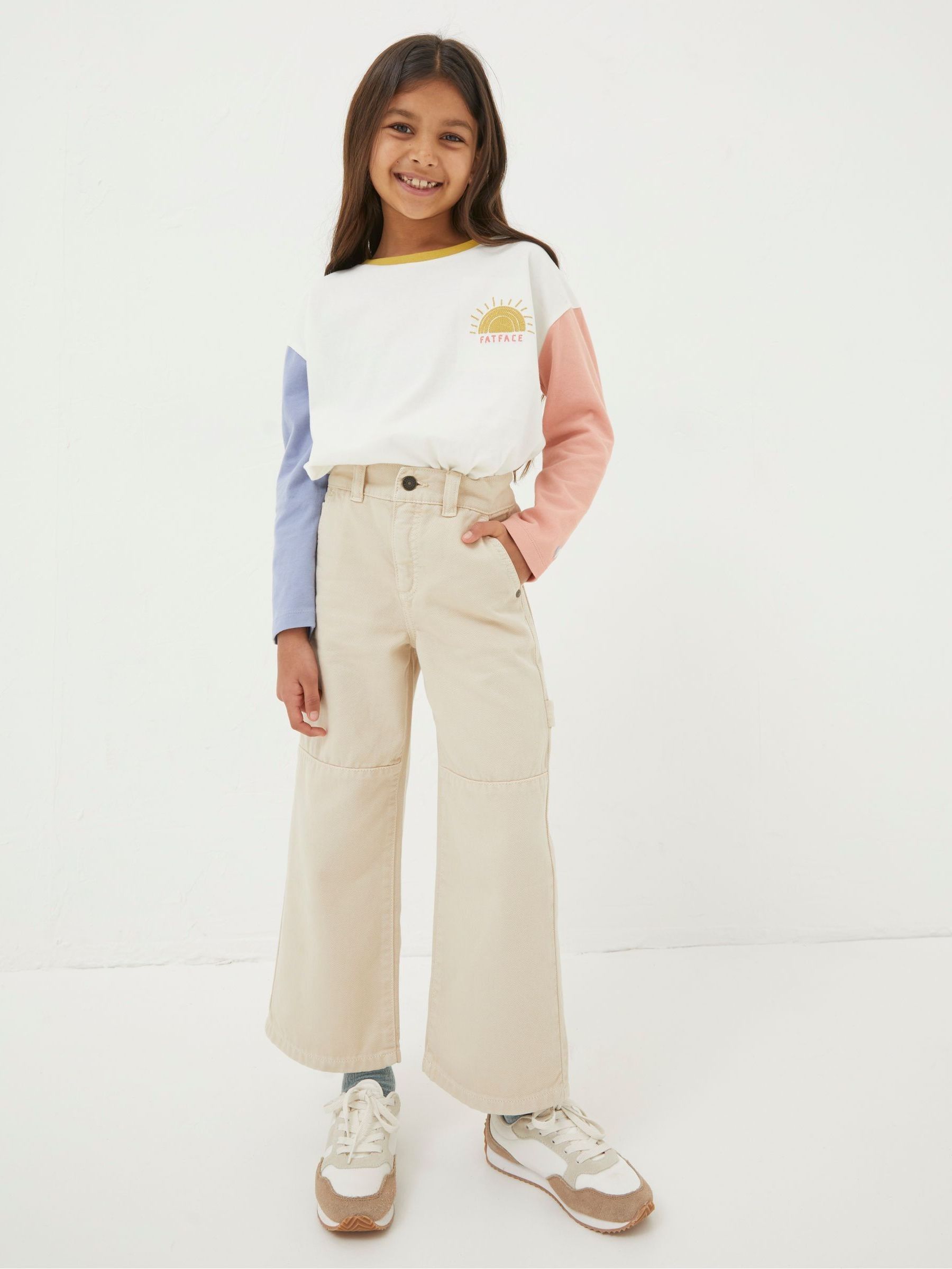Natural Wide Leg Trousers - Image 3 of 4