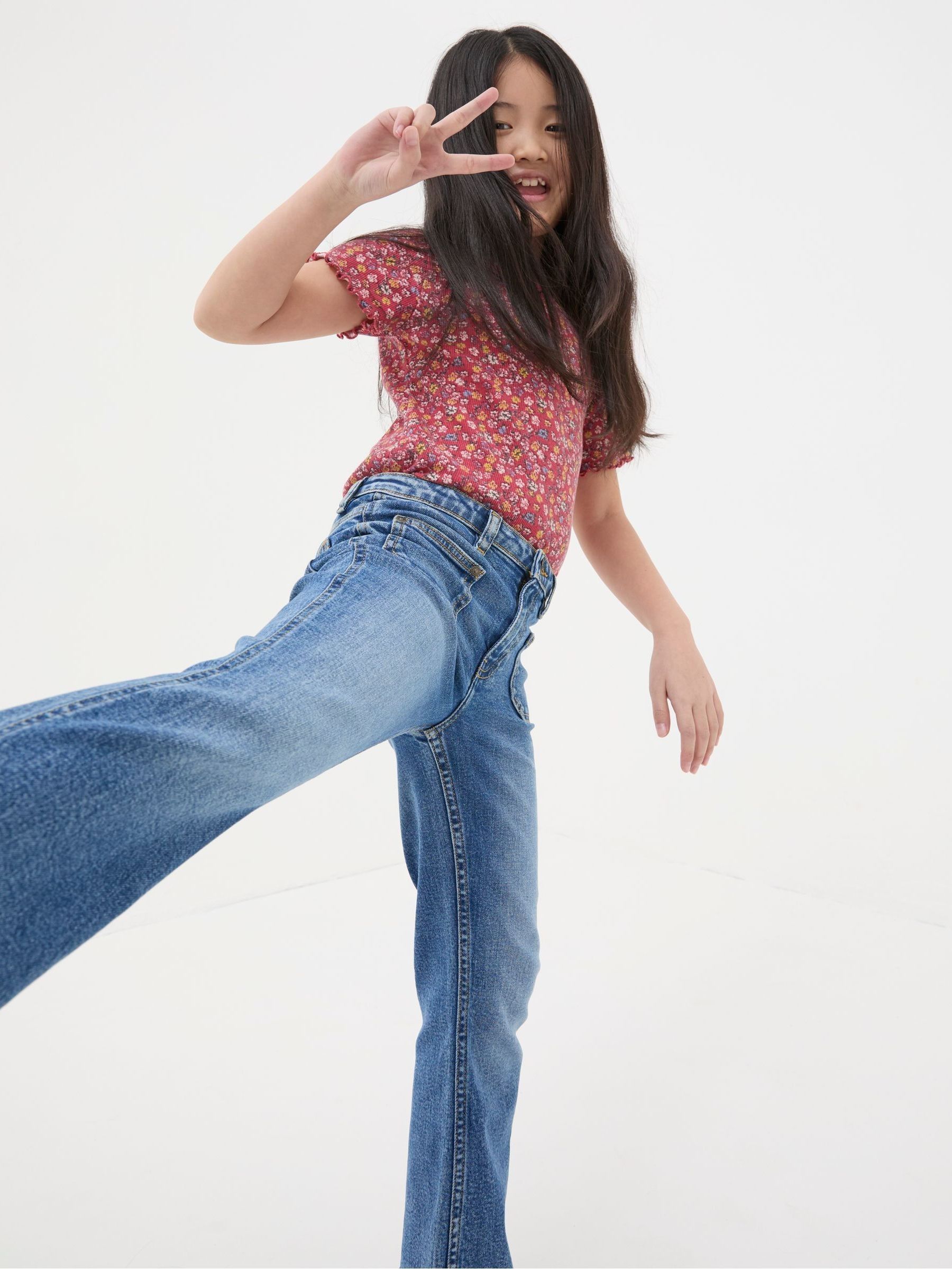 Blue Flared Denim Jeans - Image 3 of 4