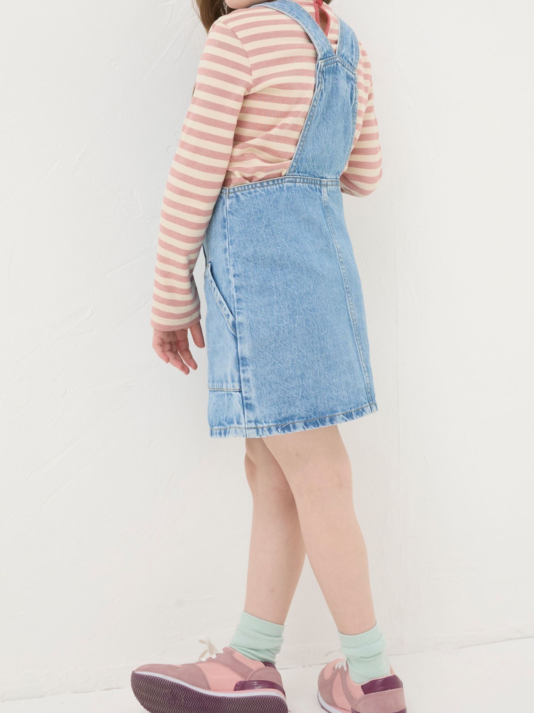 Blue Denim Pinafore Dungarees - Image 2 of 5
