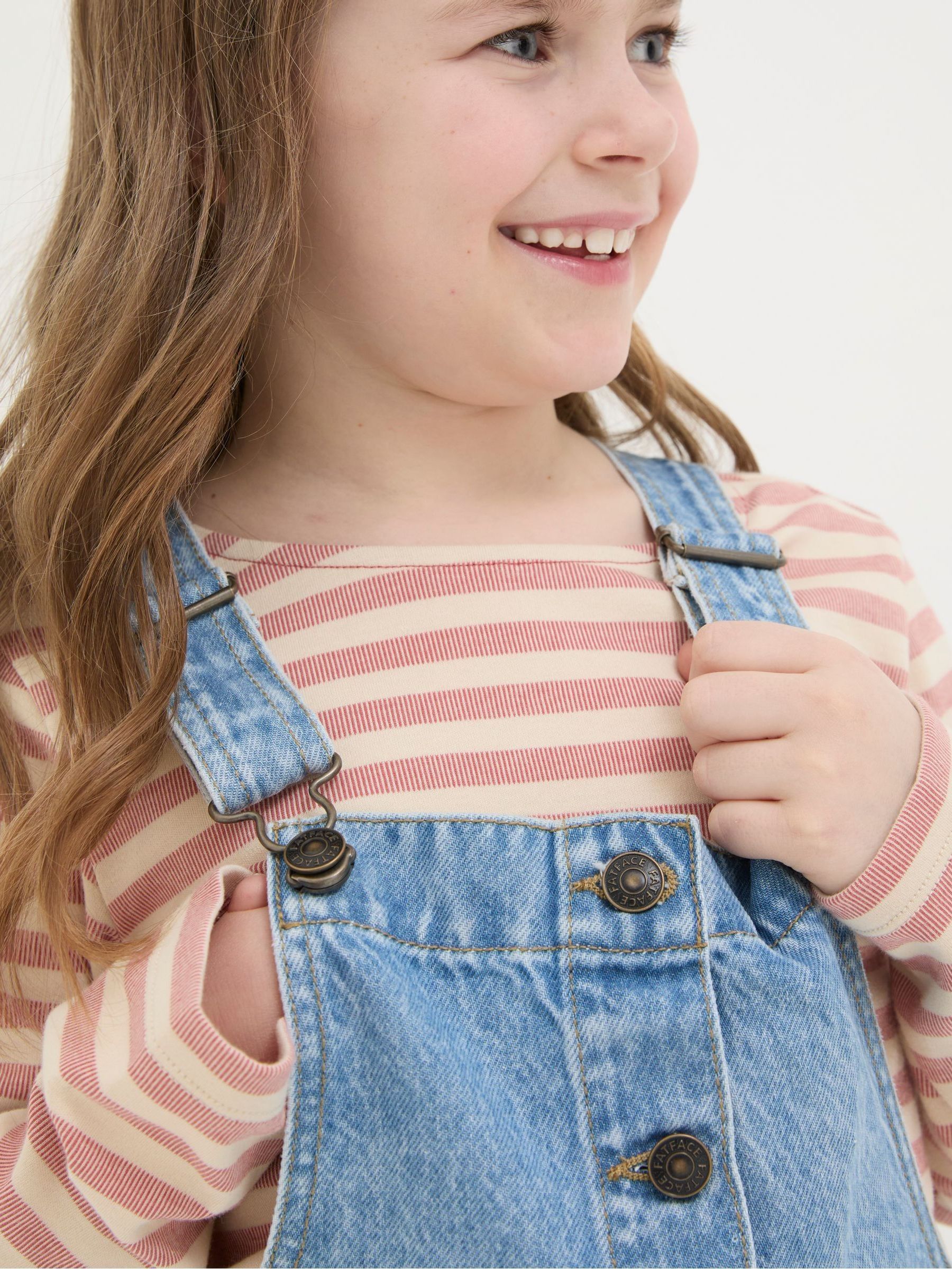 Blue Denim Pinafore Dungarees - Image 4 of 5