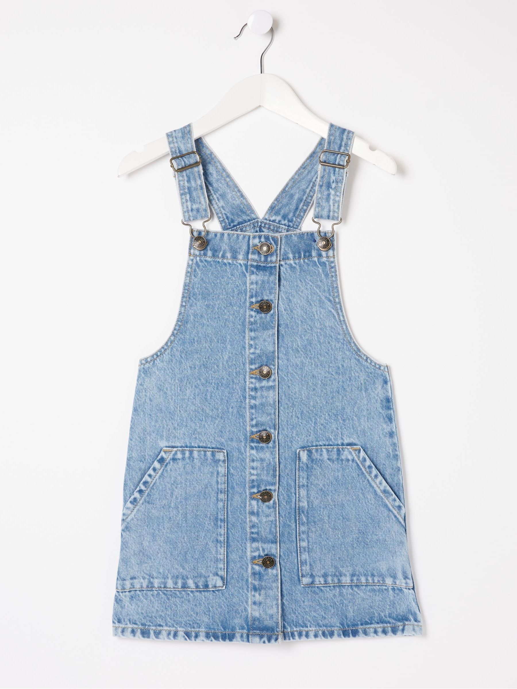 Blue Denim Pinafore Dungarees - Image 5 of 5