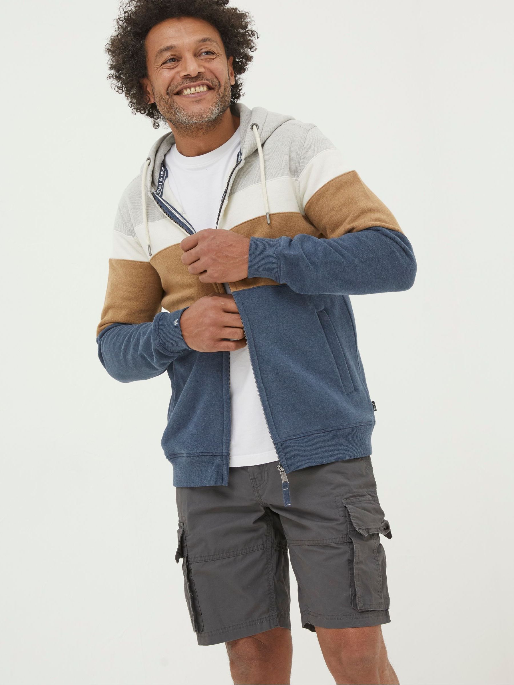 Brooke Natural Cut And Sew Zip Up Hoodie - Image 1 of 4