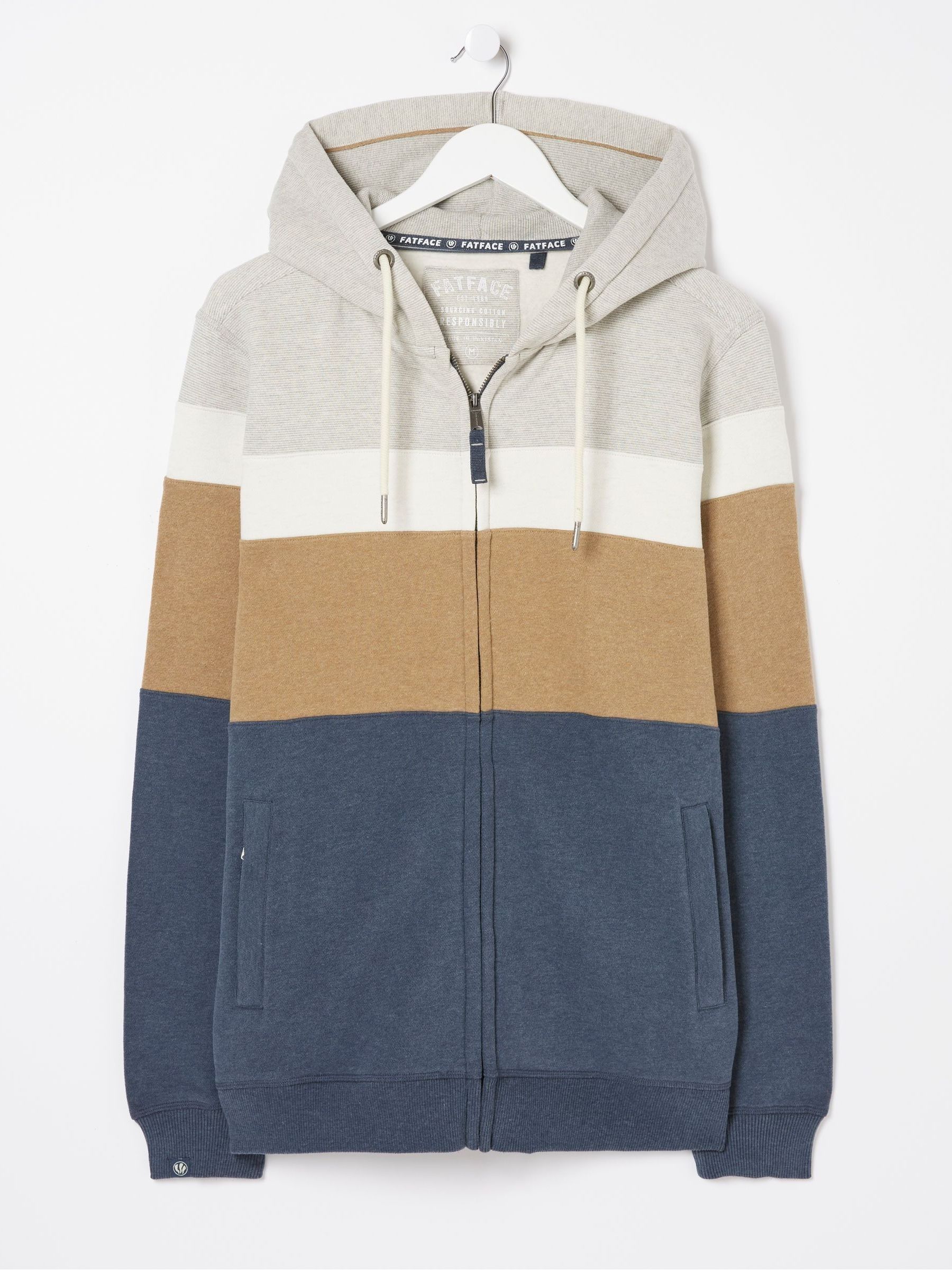 Brooke Natural Cut And Sew Zip Up Hoodie - Image 4 of 4