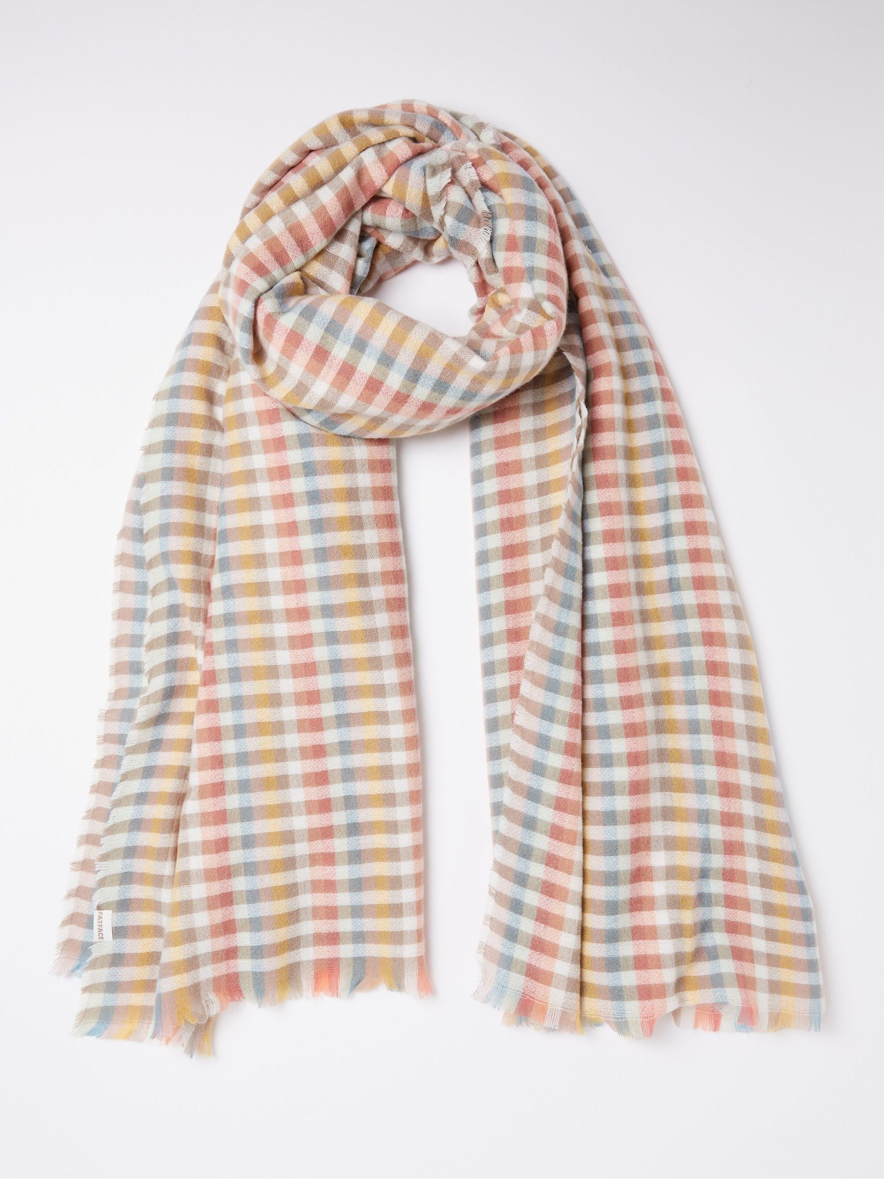 Orange Gingham Scarf - Image 1 of 3