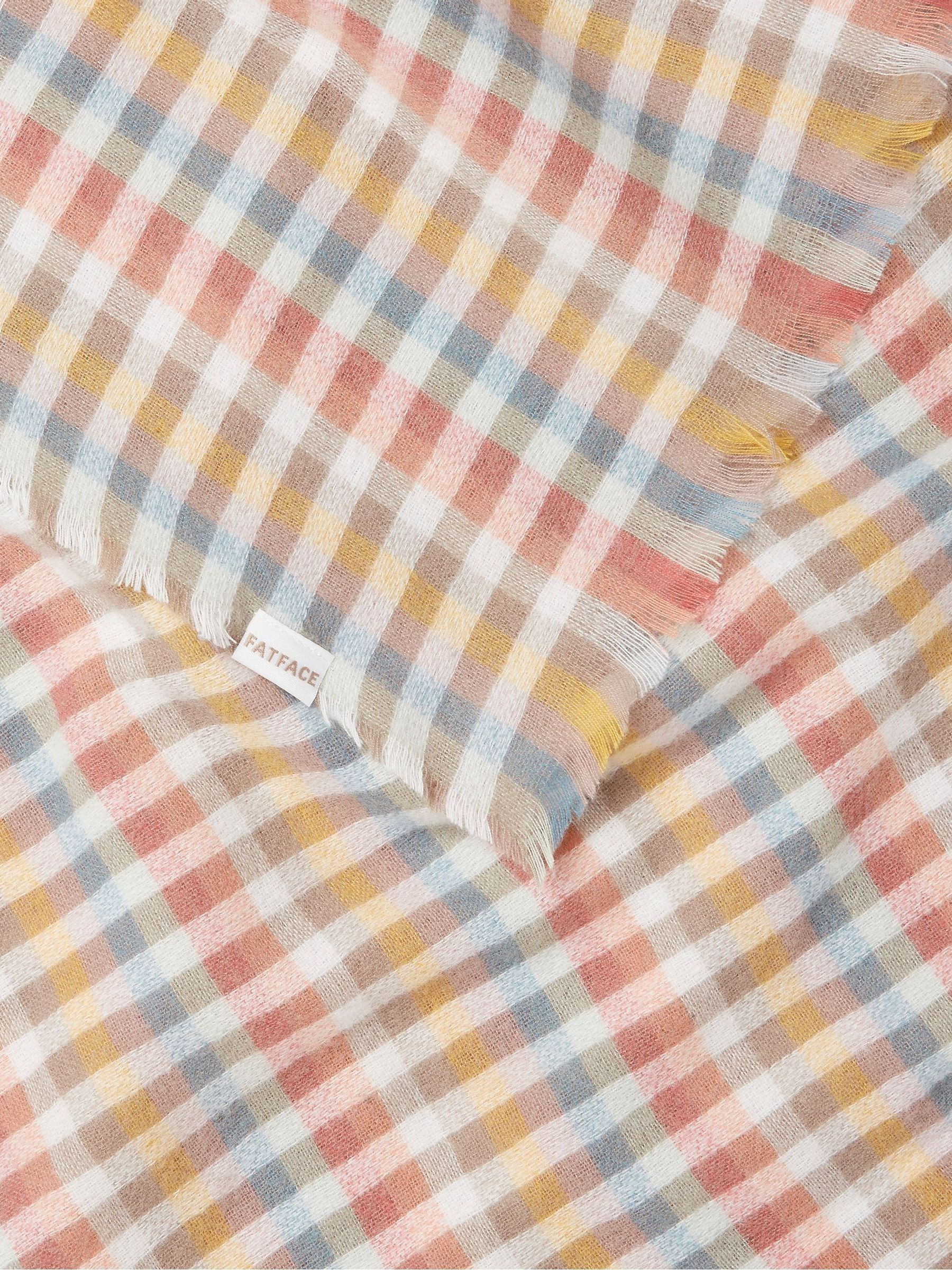 Orange Gingham Scarf - Image 2 of 3 Orange Gingham Scarf - Image 2 of 3