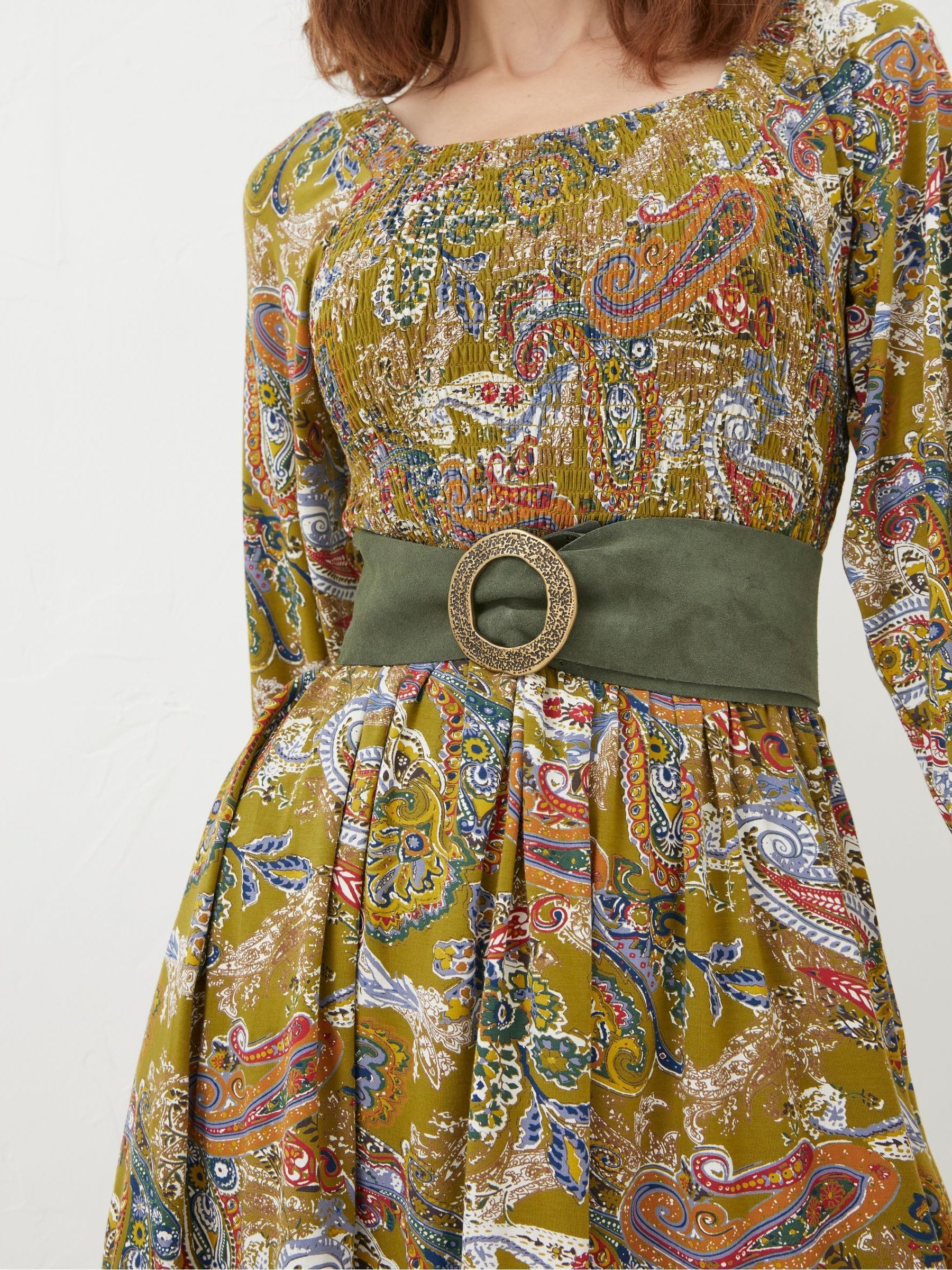 Green Soft Wide Suede Belt - Image 3 of 3