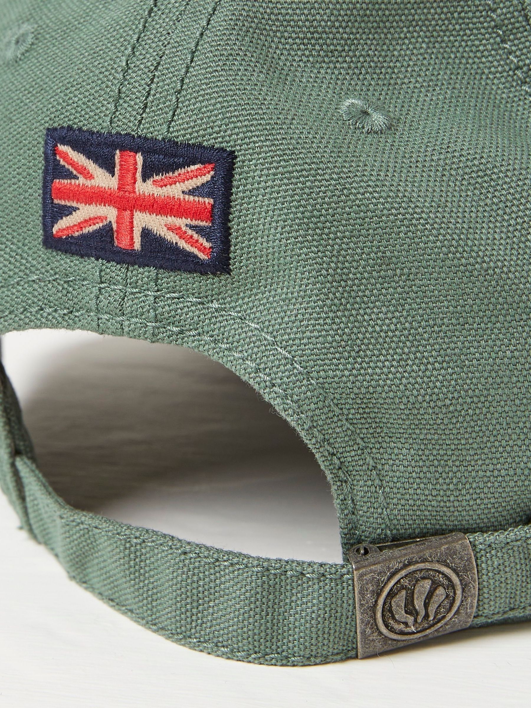 Green 100% Cotton Canvas Baseball Cap - Image 2 of 3