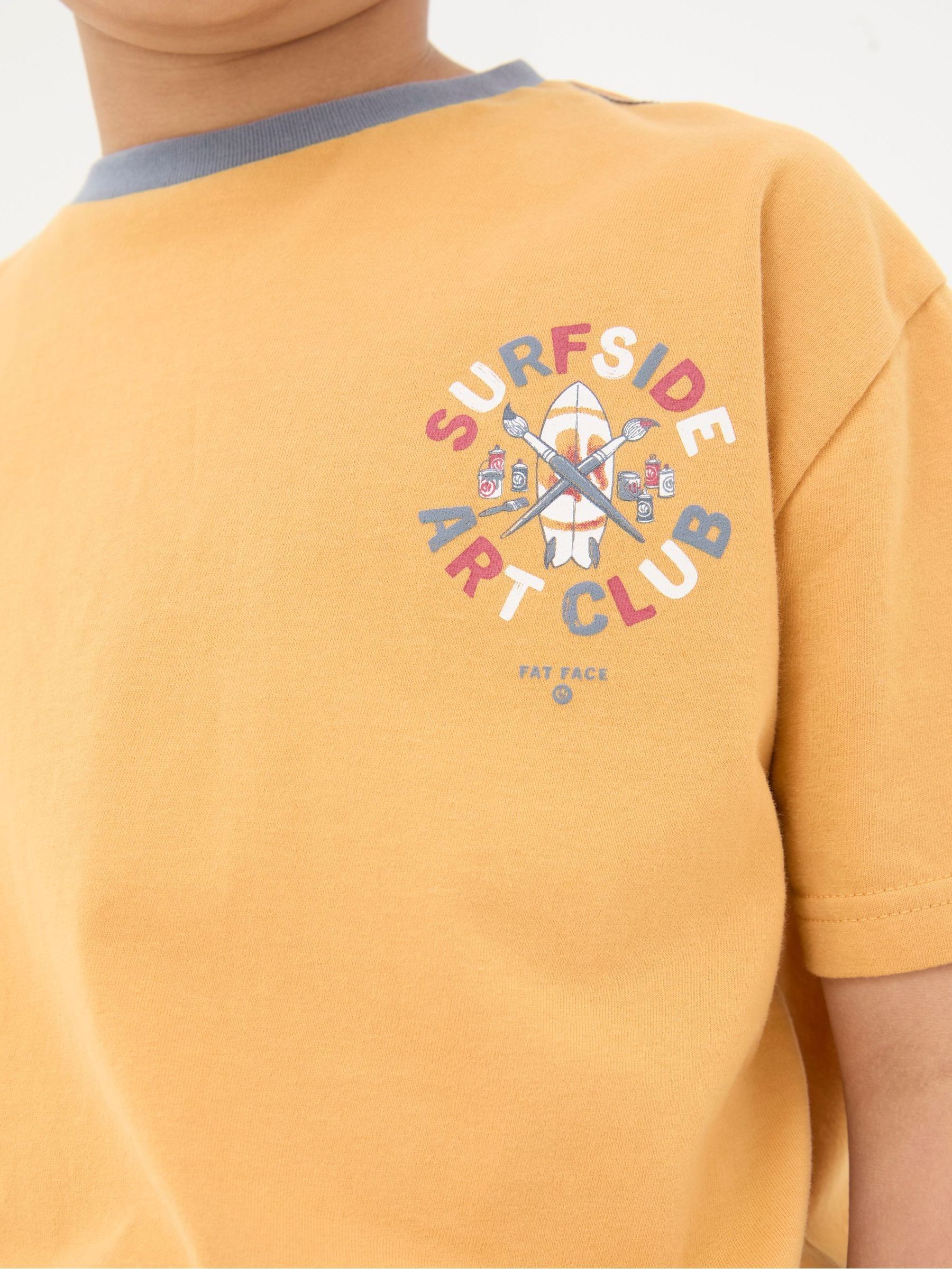 Yellow Art Graphic Jersey T-Shirt - Image 4 of 5