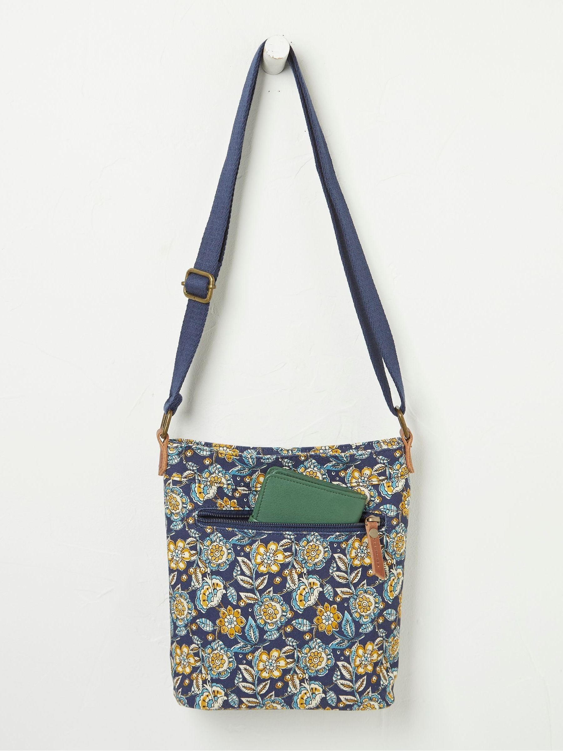 Janie Blue Canvas Crossbody Bag - Image 2 of 3
