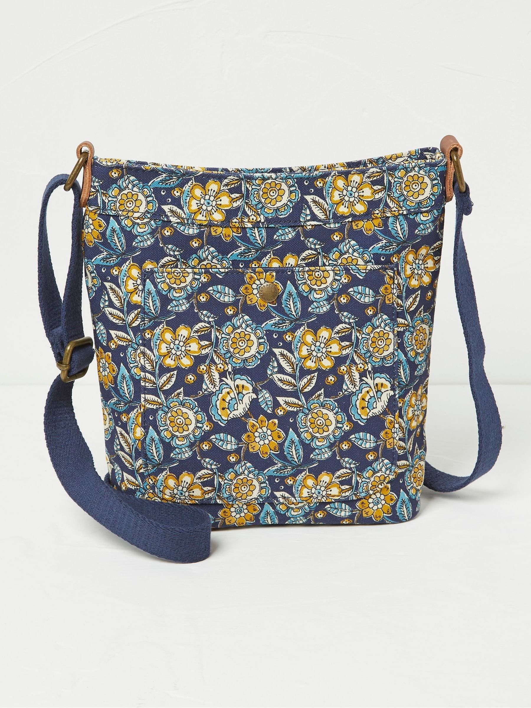 Janie Blue Canvas Crossbody Bag - Image 3 of 3