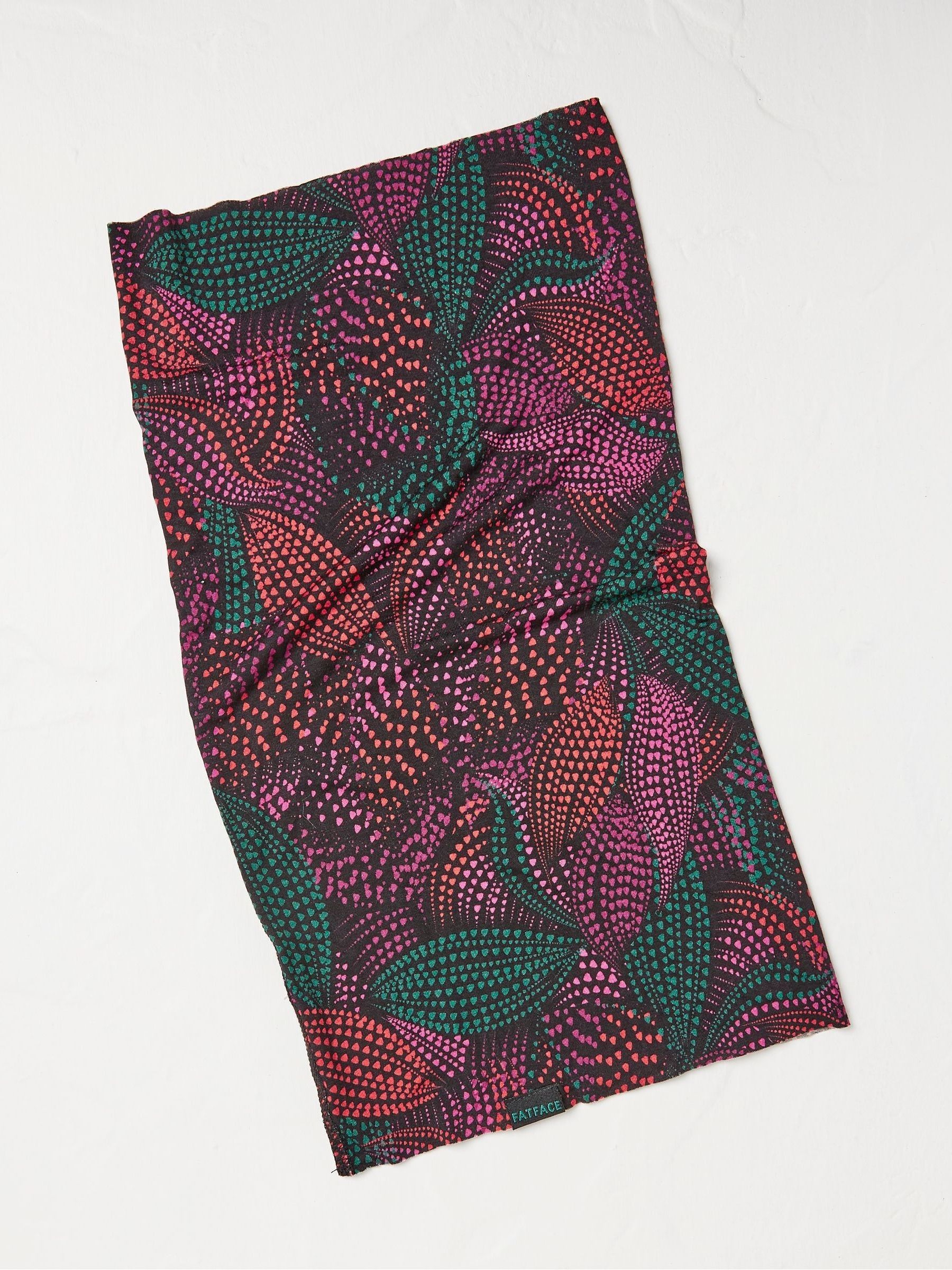 Black Large Waves Print Multi Snood - Image 2 of 2