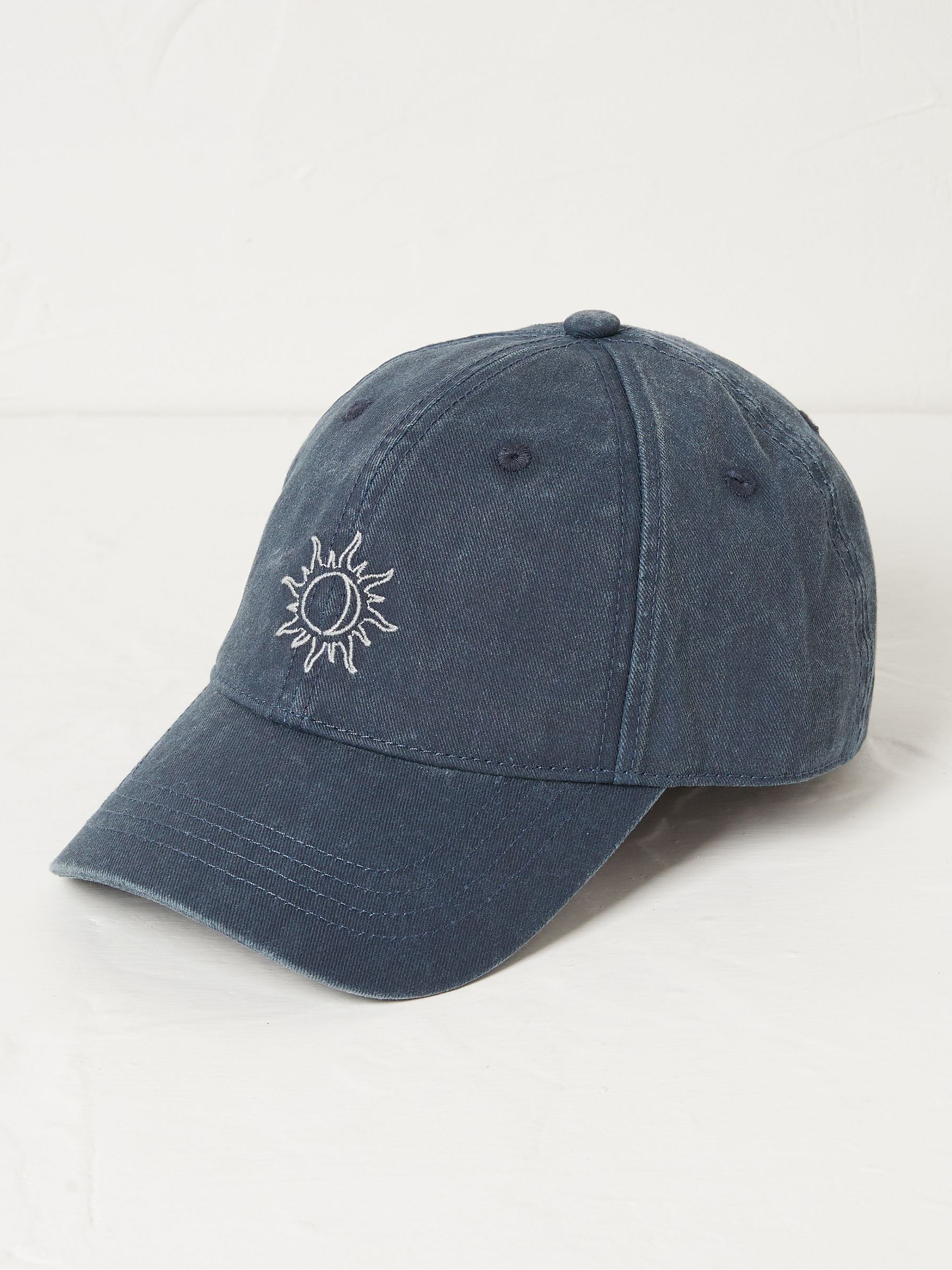 Blue Embroidered Sun Cap - Image 2 of 3