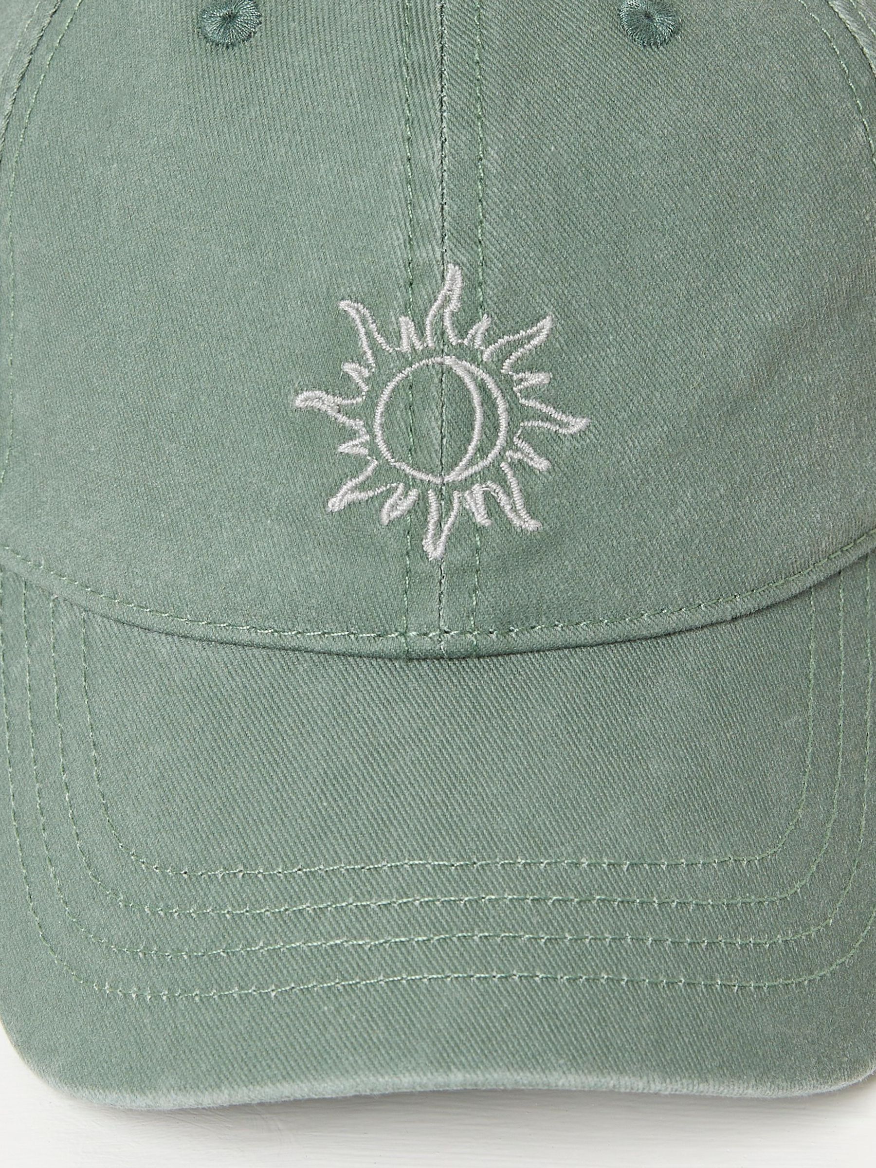 Green Embroidered Sun Cap - Image 2 of 2