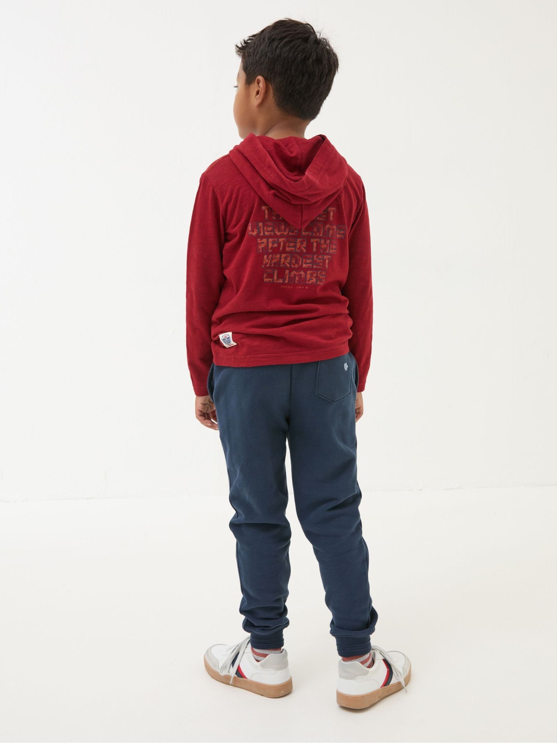 Perry Blue Cotton Panel Joggers - Image 2 of 4