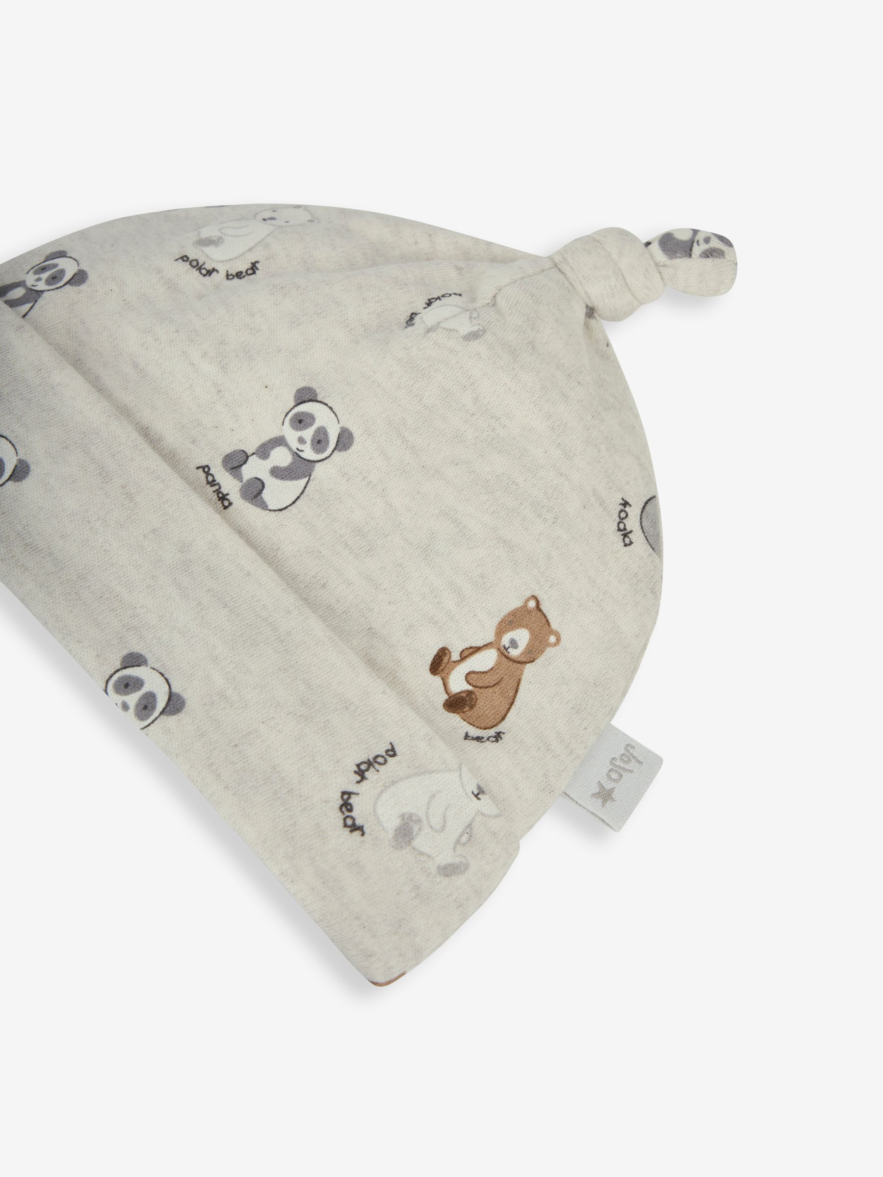Natural Bear Print Cotton Baby Hat - Image 2 of 3