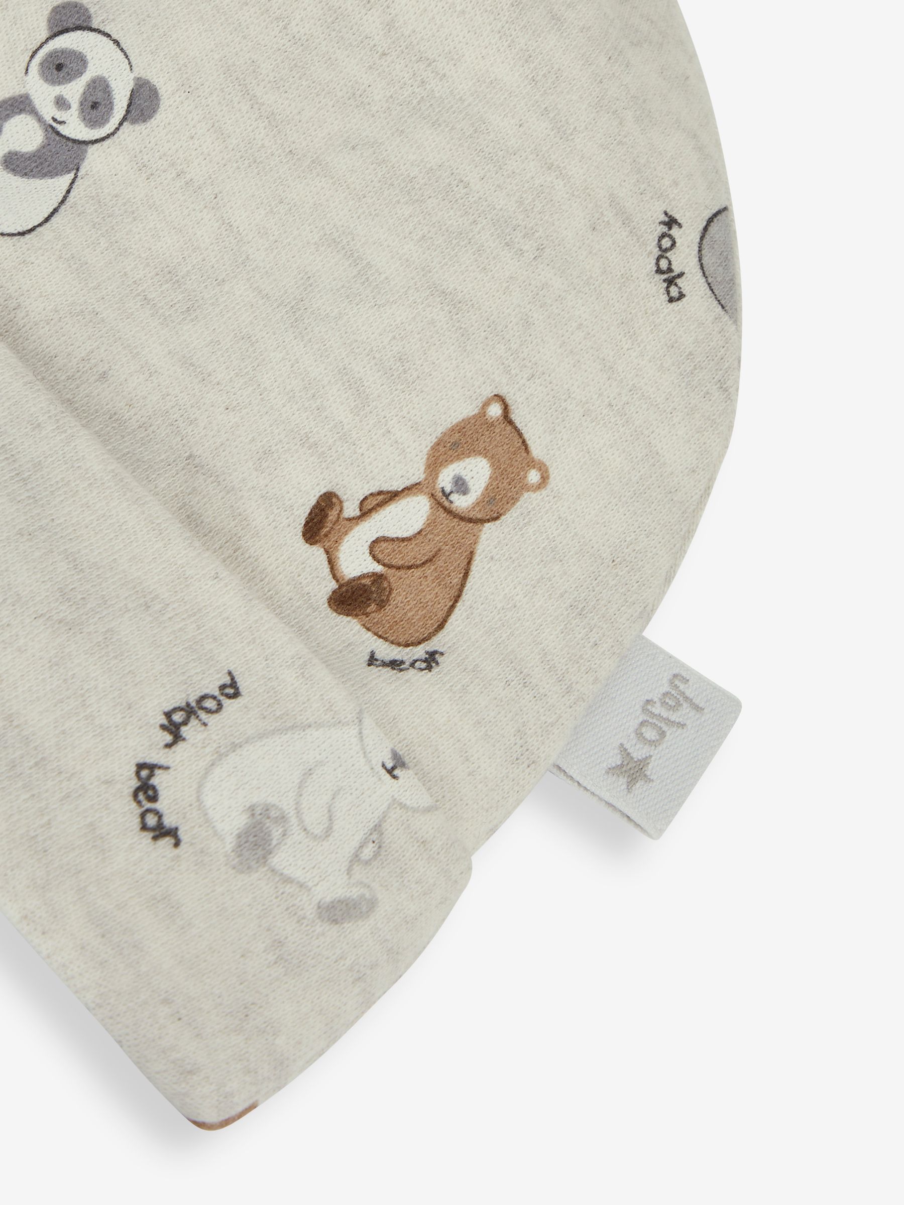 Natural Bear Print Cotton Baby Hat - Image 3 of 3