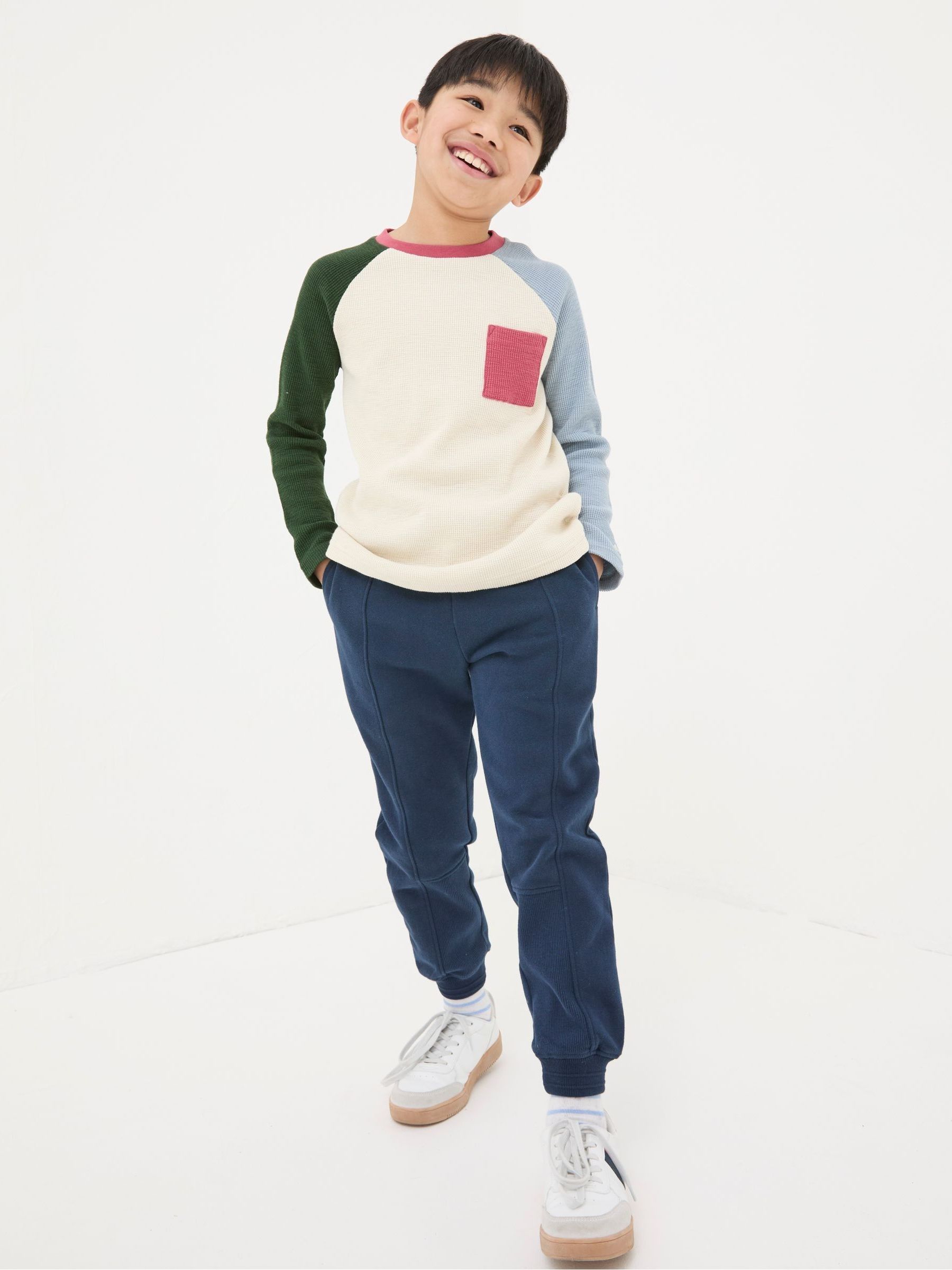 Natural Waffle Jersey Raglan T-Shirt - Image 1 of 5 Natural Waffle Jersey Raglan T-Shirt - Image 1 of 5