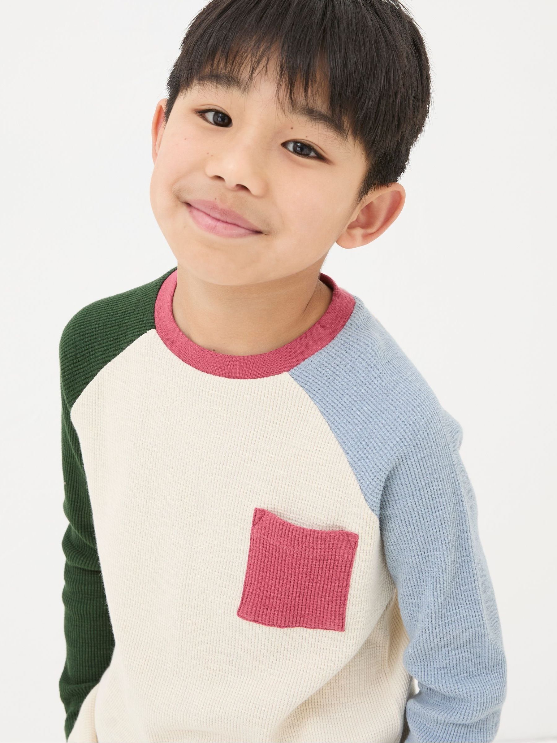 Natural Waffle Jersey Raglan T-Shirt - Image 2 of 5 Natural Waffle Jersey Raglan T-Shirt - Image 2 of 5