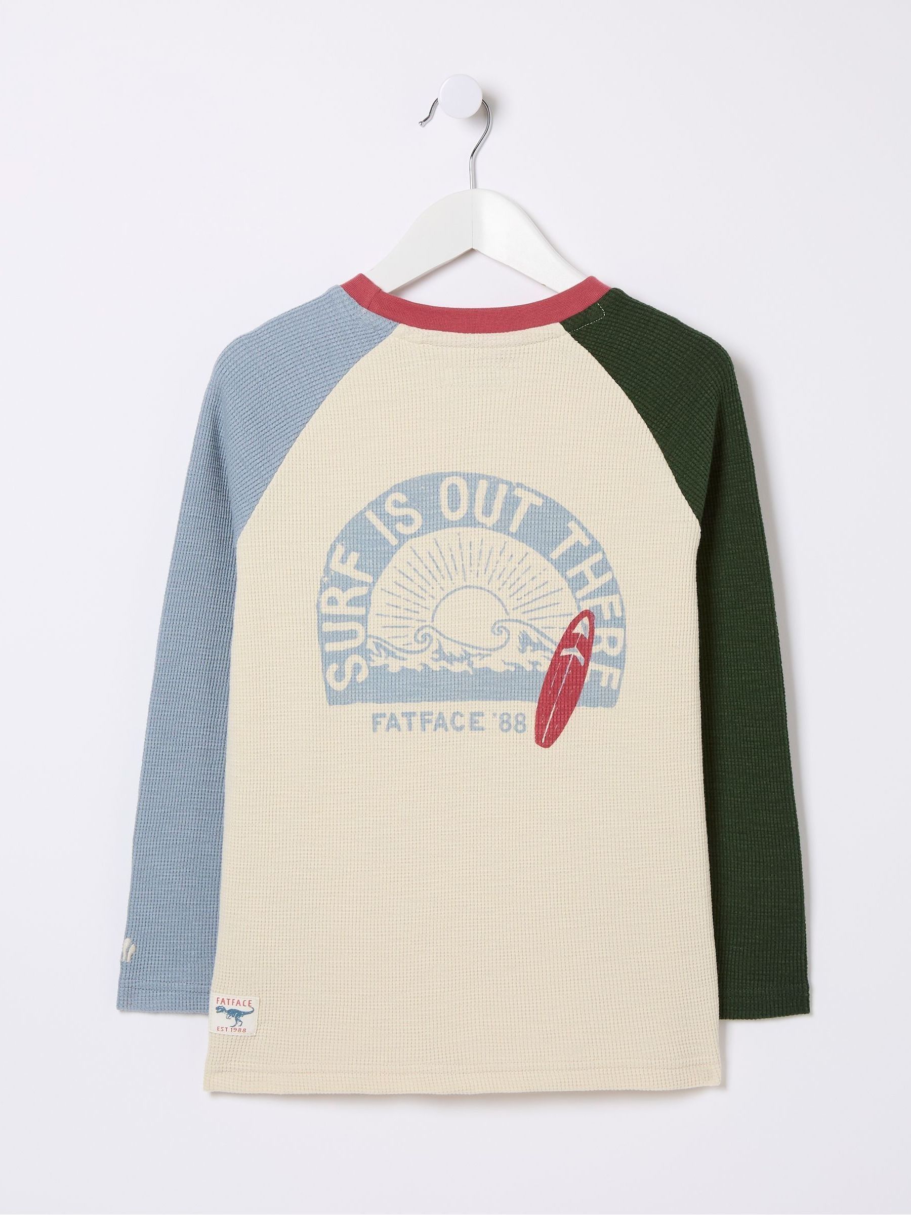 Natural Waffle Jersey Raglan T-Shirt - Image 5 of 5 Natural Waffle Jersey Raglan T-Shirt - Image 5 of 5