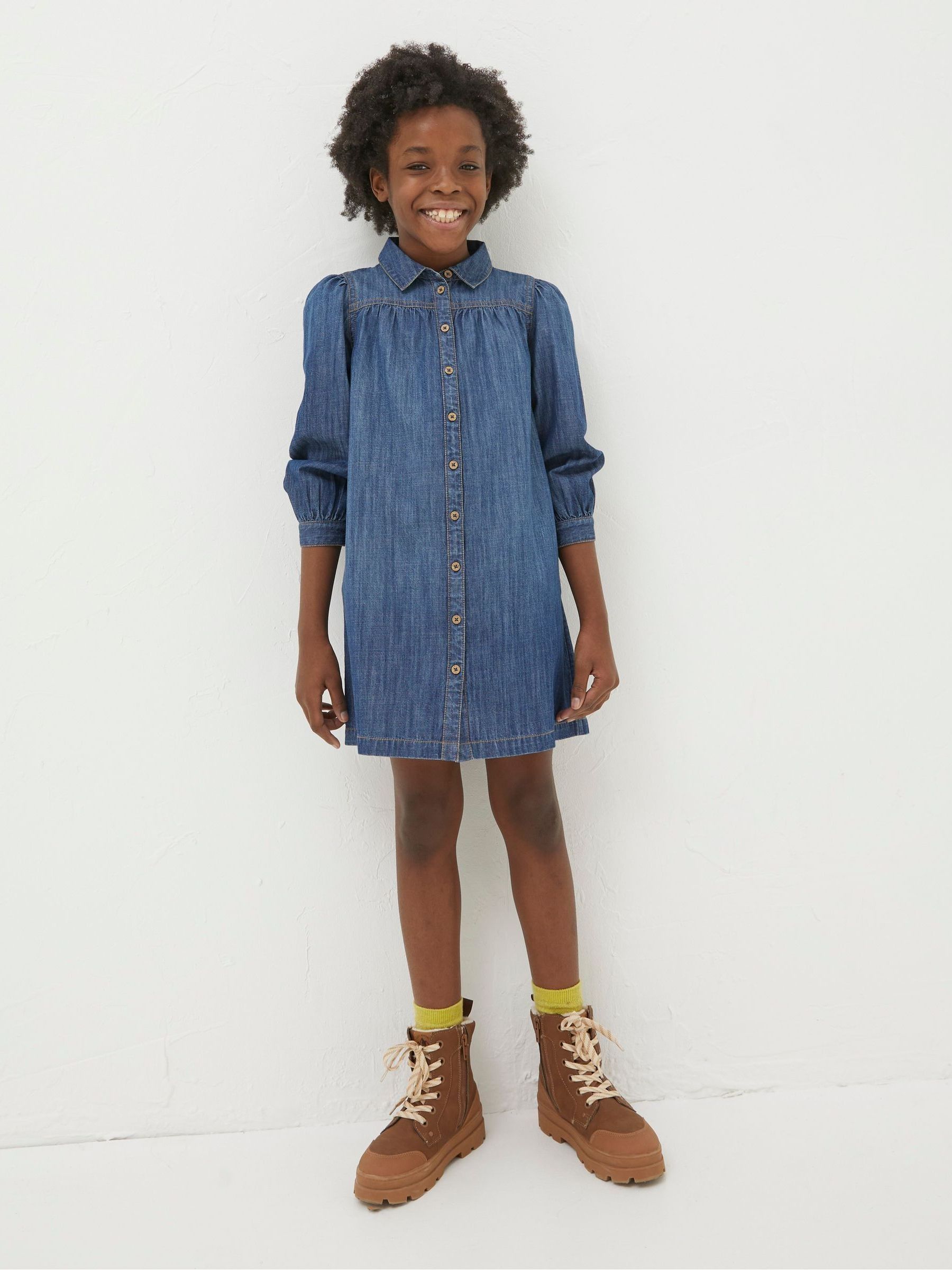 Blue Denim Shirt Dress - Image 1 of 4