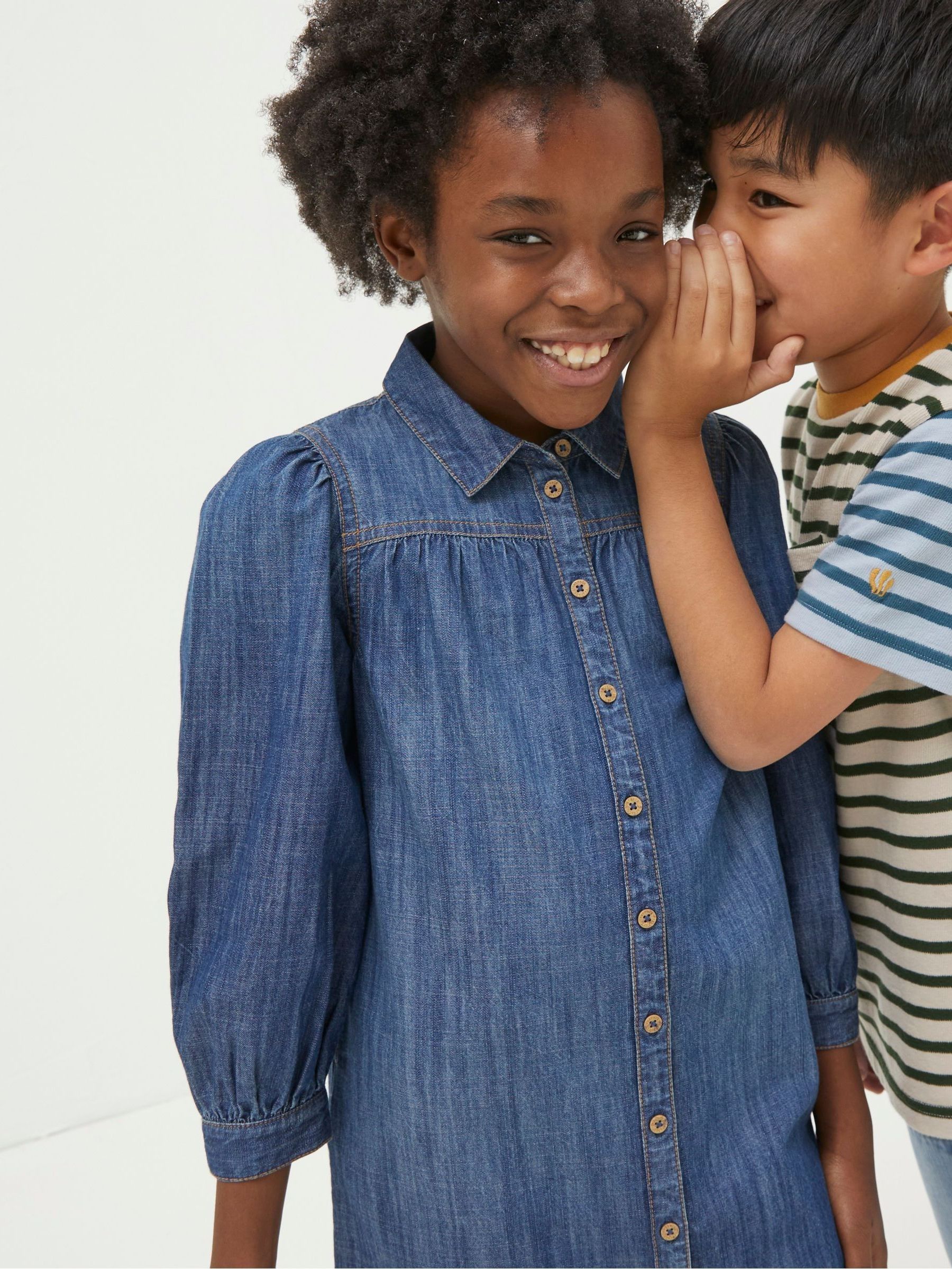 Blue Denim Shirt Dress - Image 3 of 4