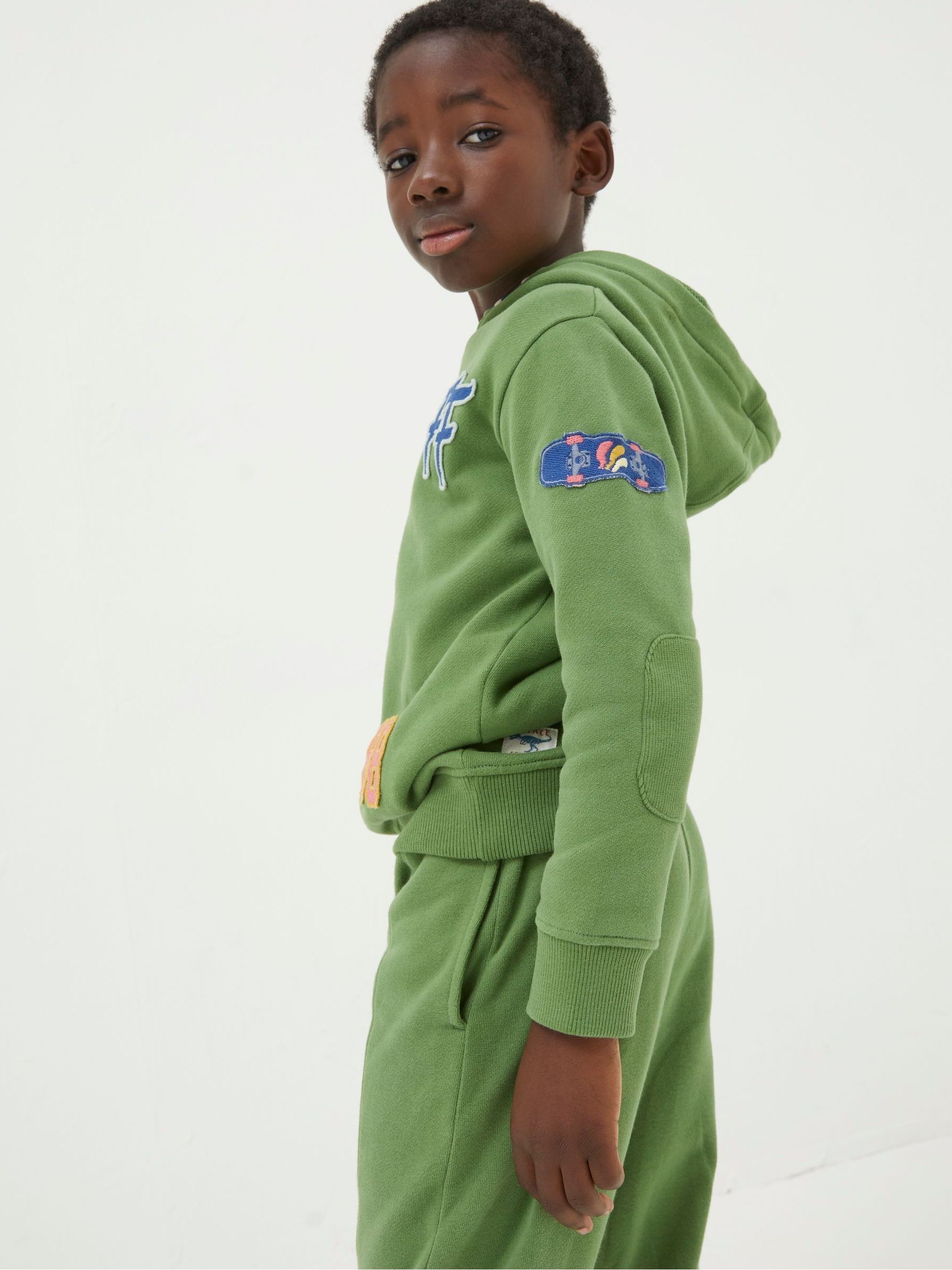 Green Badge Sweat Popover Hoodie - Image 2 of 4