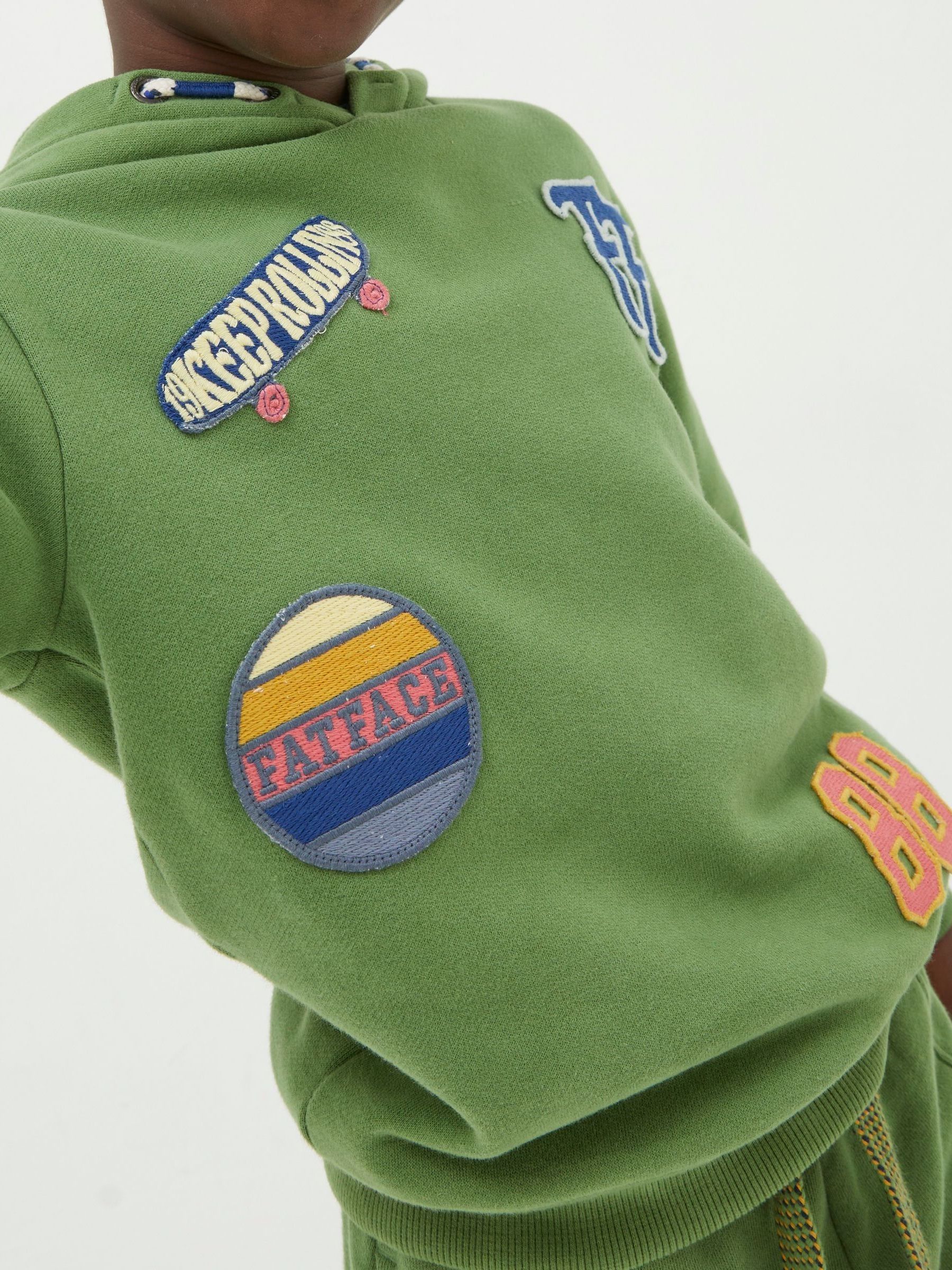 Green Badge Sweat Popover Hoodie - Image 3 of 4