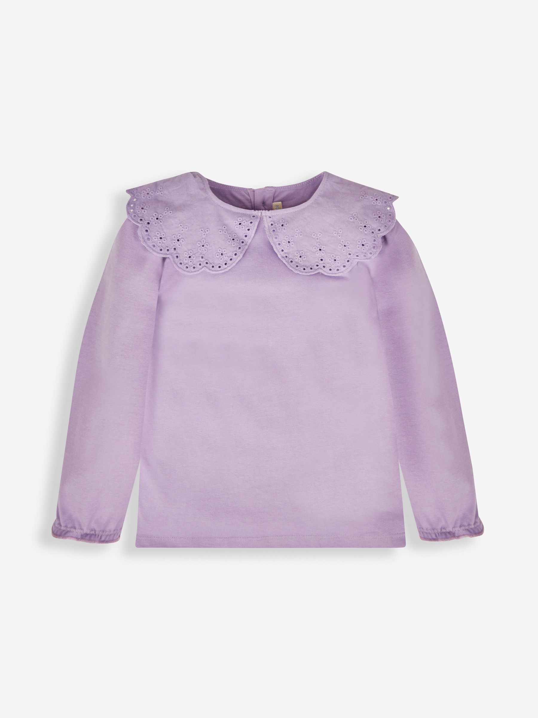 Lilac Pretty Top With Broderie Collar - Image 1 of 3
