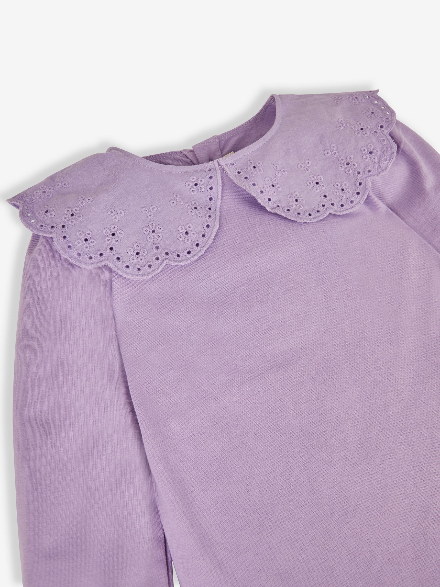 Lilac Pretty Top With Broderie Collar - Image 2 of 3