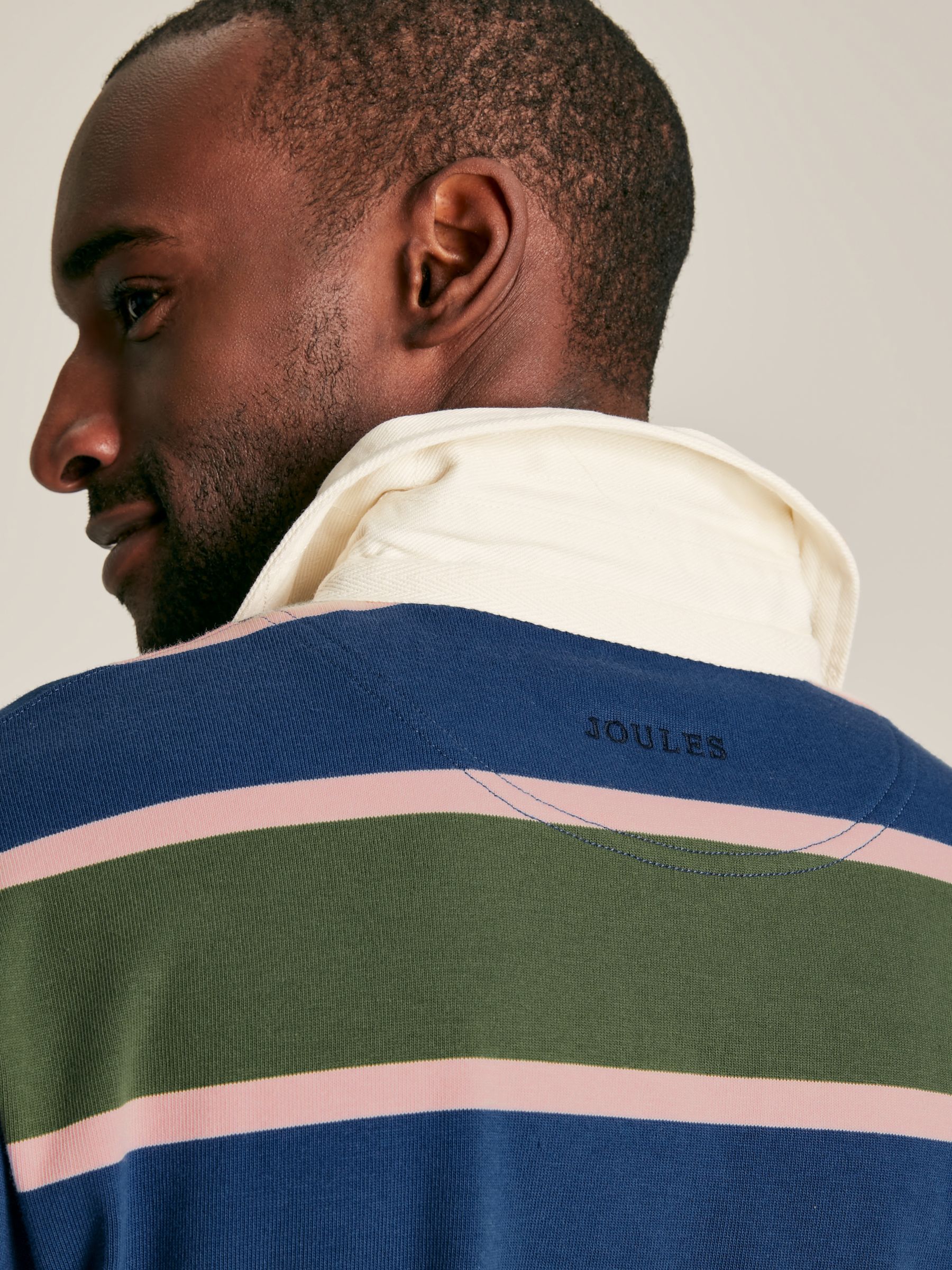 Onside Green/Navy Striped Rugby Shirt - Image 4 of 7