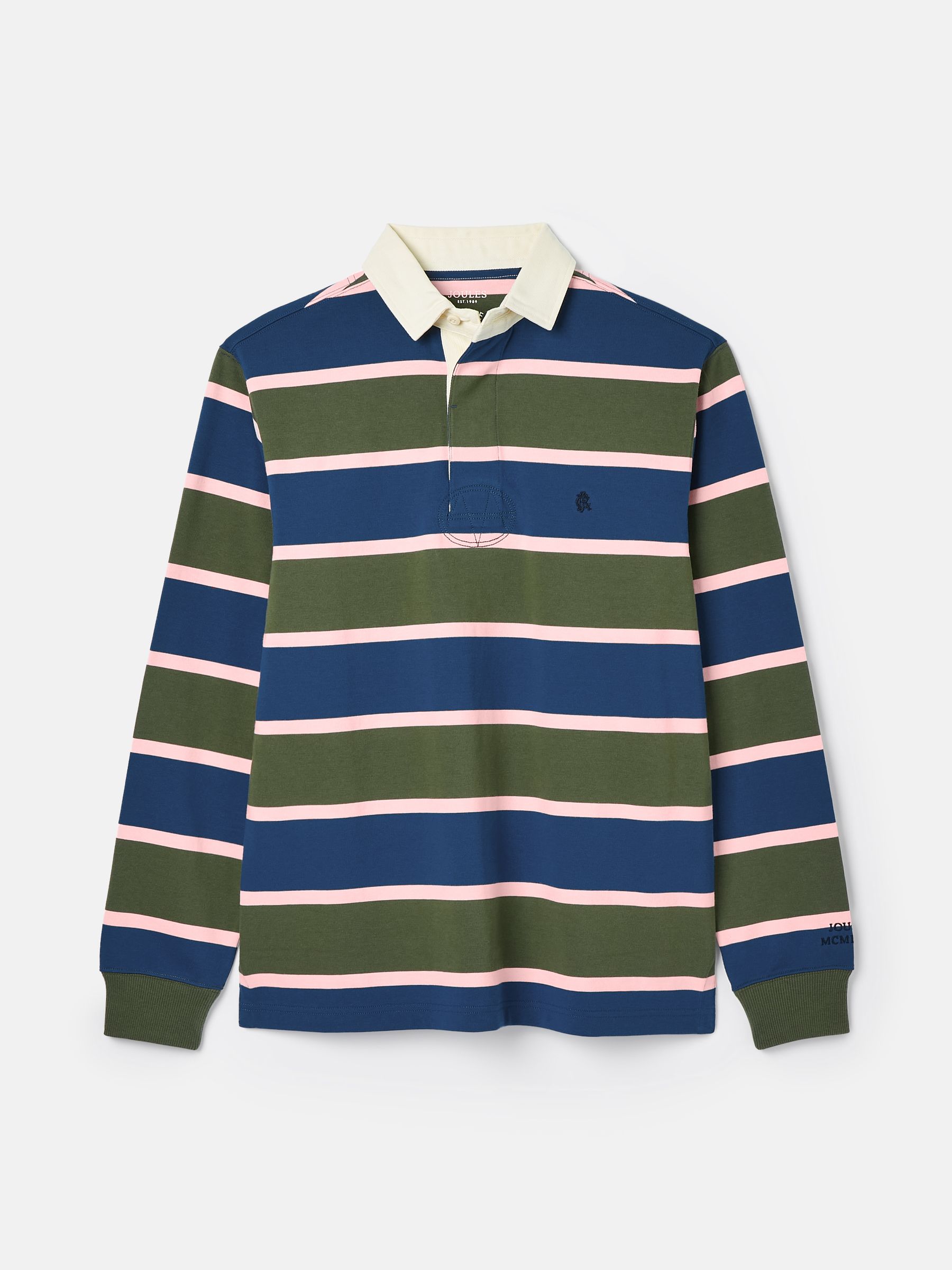 Onside Green/Navy Striped Rugby Shirt - Image 7 of 7 Onside Green/Navy Striped Rugby Shirt - Image 7 of 7