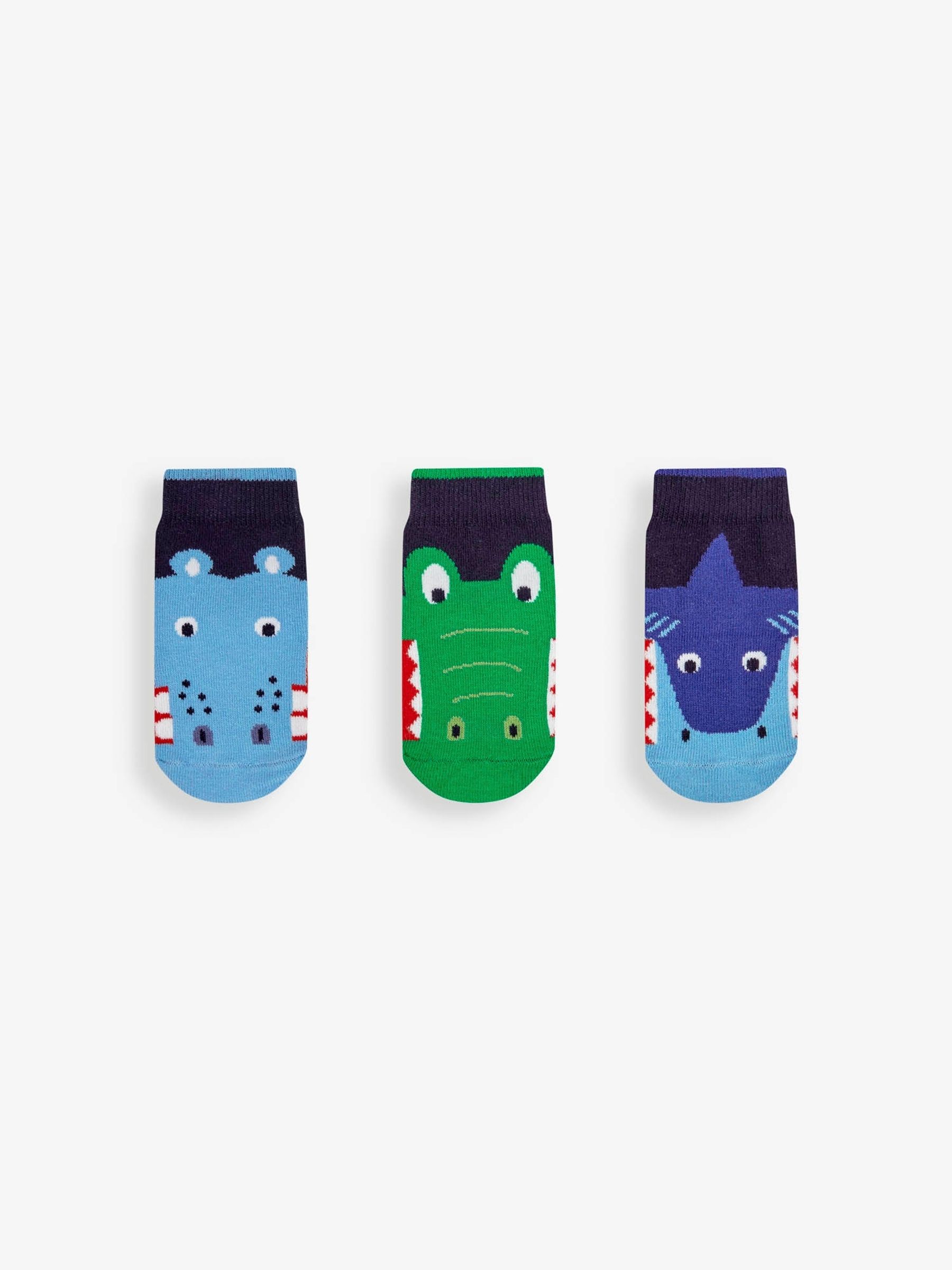 Navy Boys' 3-Pack Snappy Water Creature Socks - Image 1 of 2