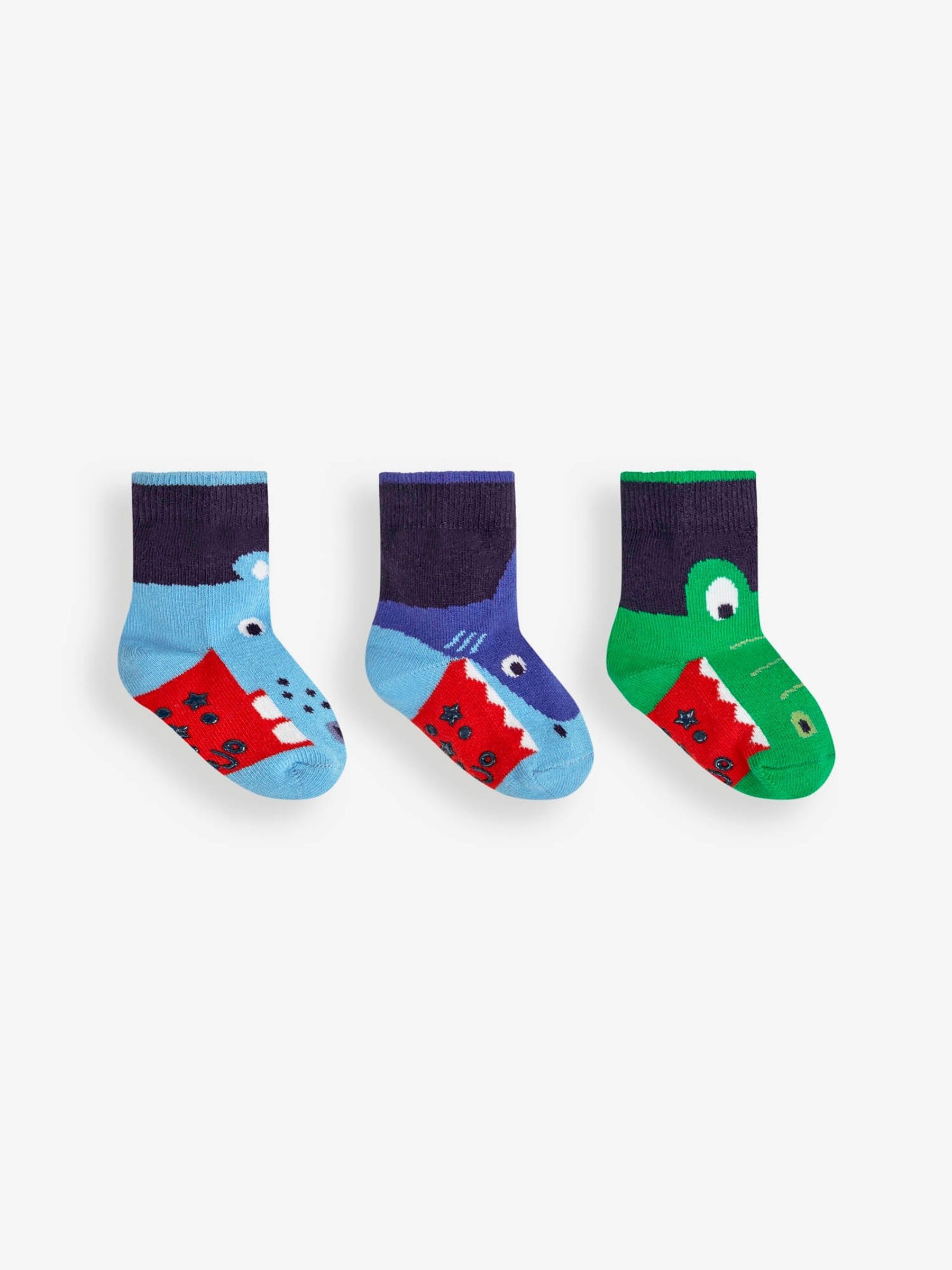 Navy Boys' 3-Pack Snappy Water Creature Socks - Image 2 of 2