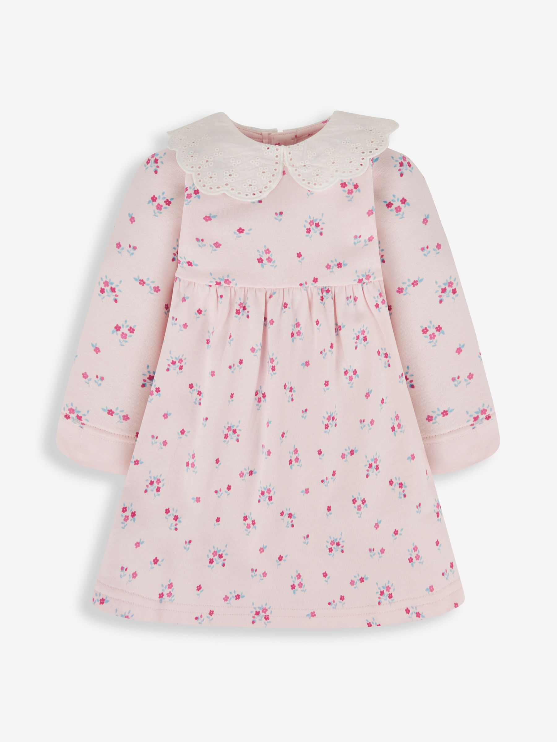 Cream Girls' Hedgerow Floral Dress With Broderie Collar - Image 1 of 2