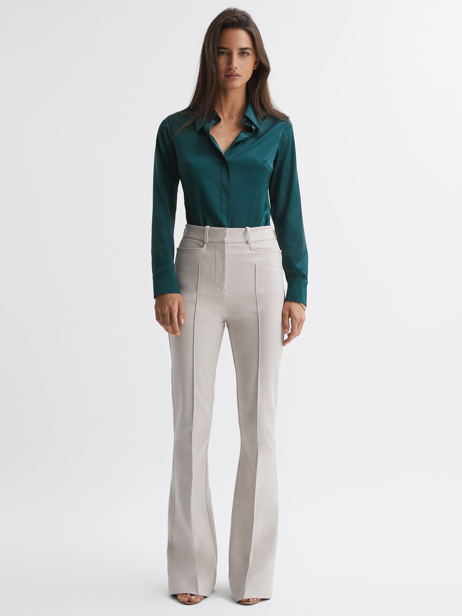 Silk Shirt in Teal - Image 3 of 5
