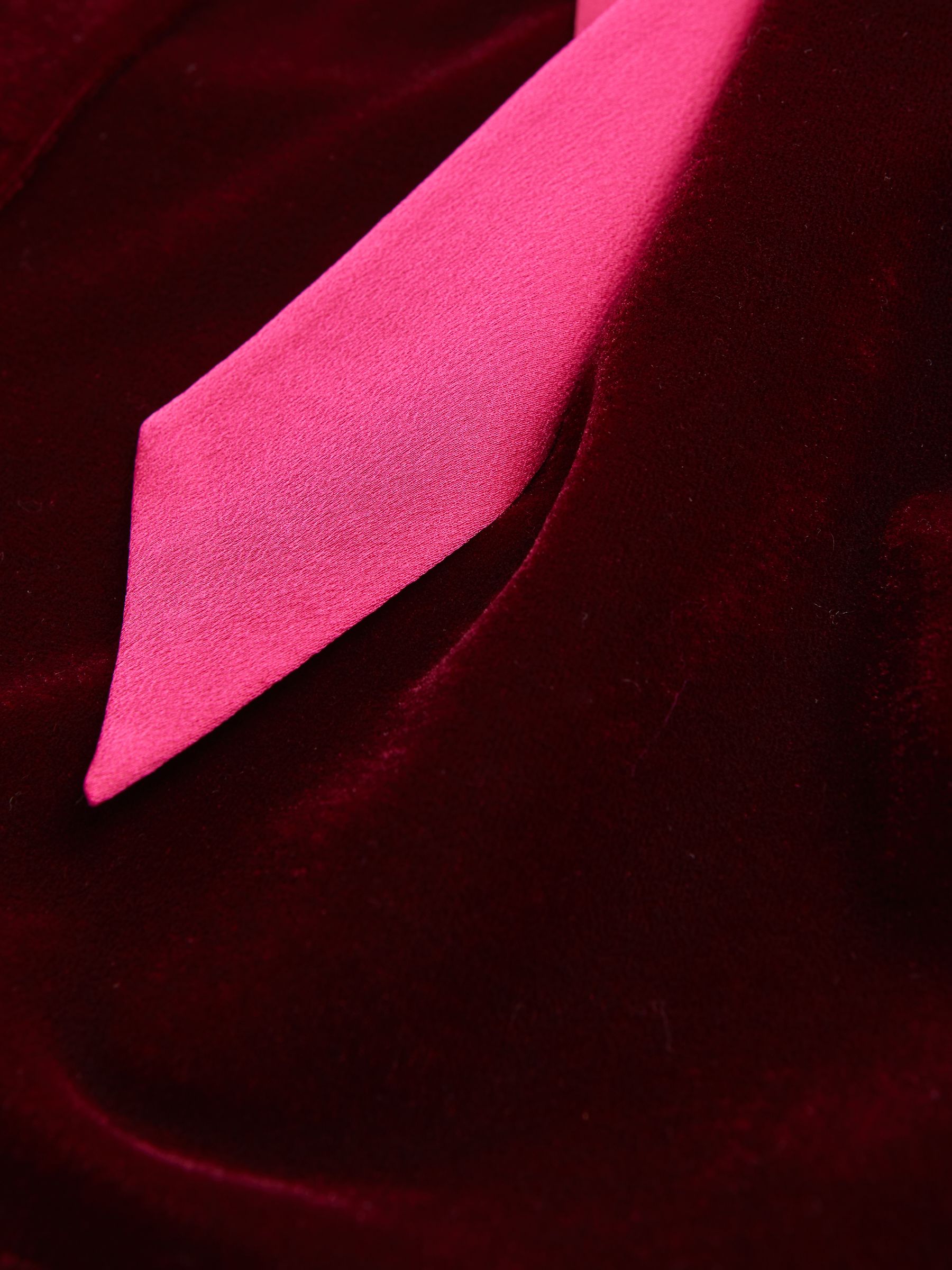 Florere Velvet Tie Neck Top in Burgundy - Image 6 of 6