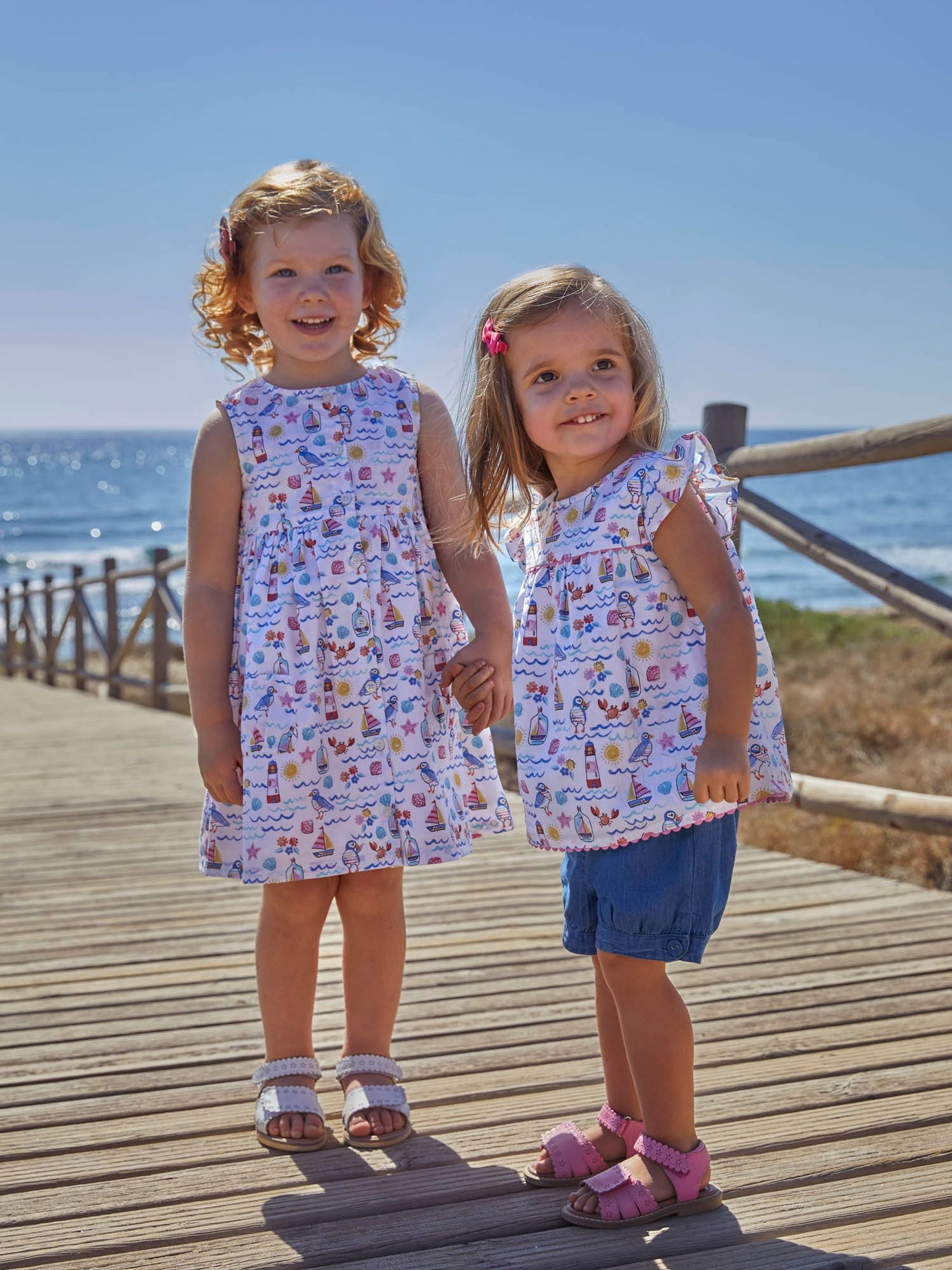 White Seashore Print Blouse - Image 3 of 6