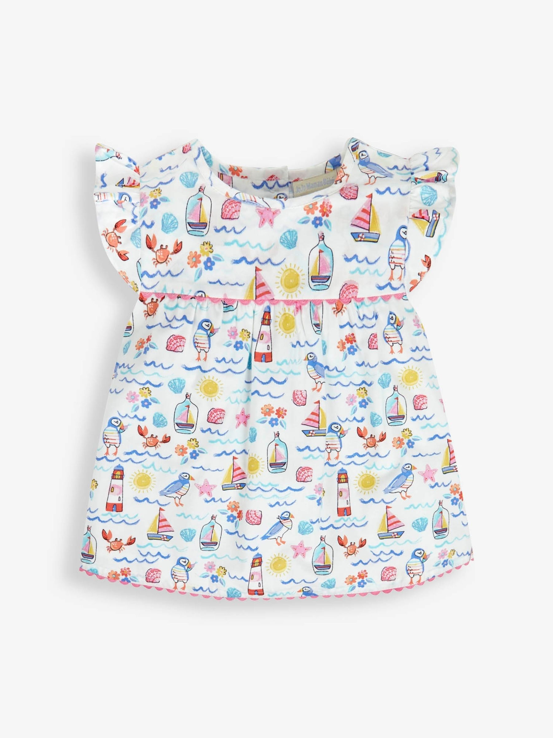 White Seashore Print Blouse - Image 5 of 6