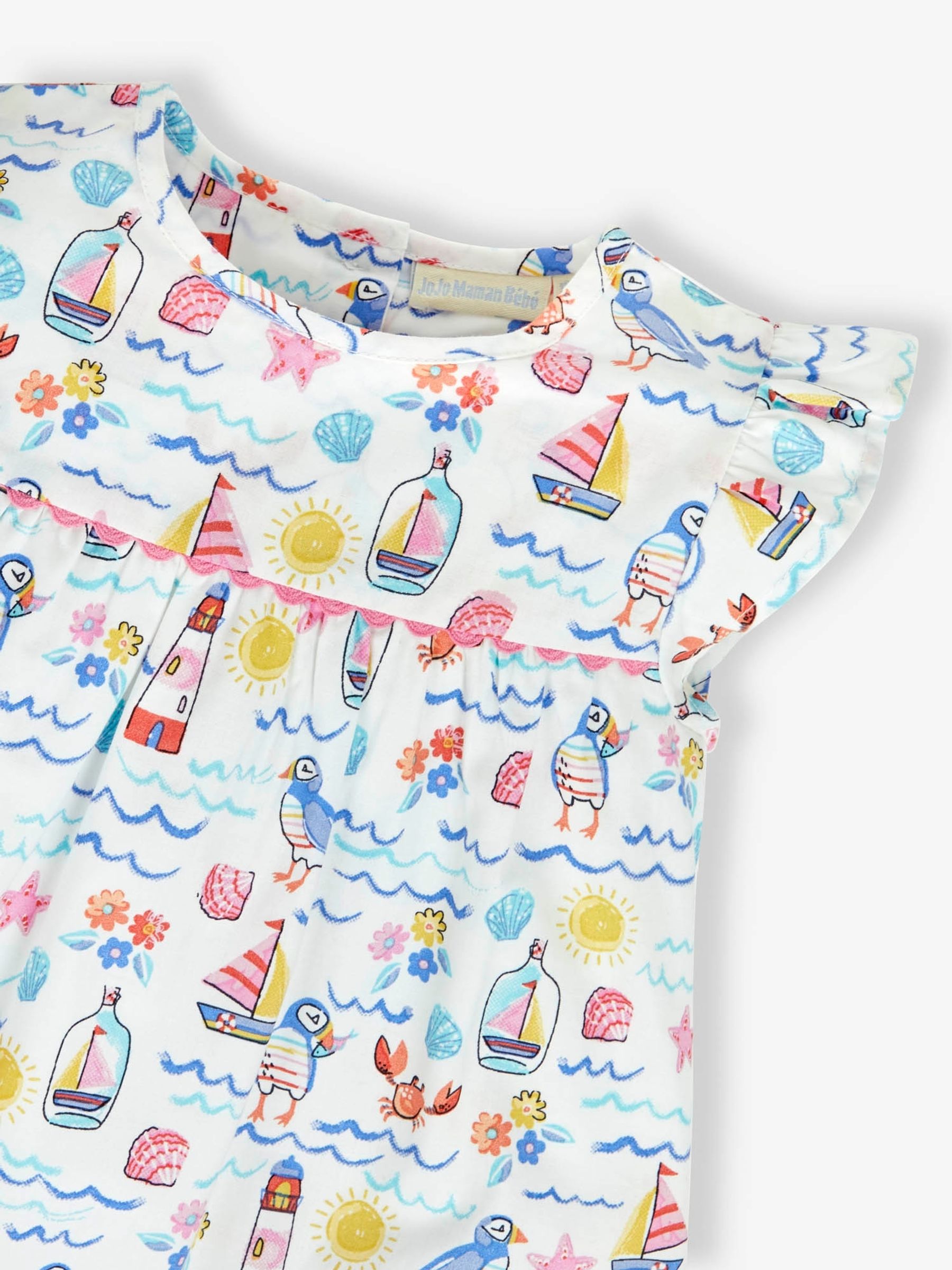 White Seashore Print Blouse - Image 6 of 6